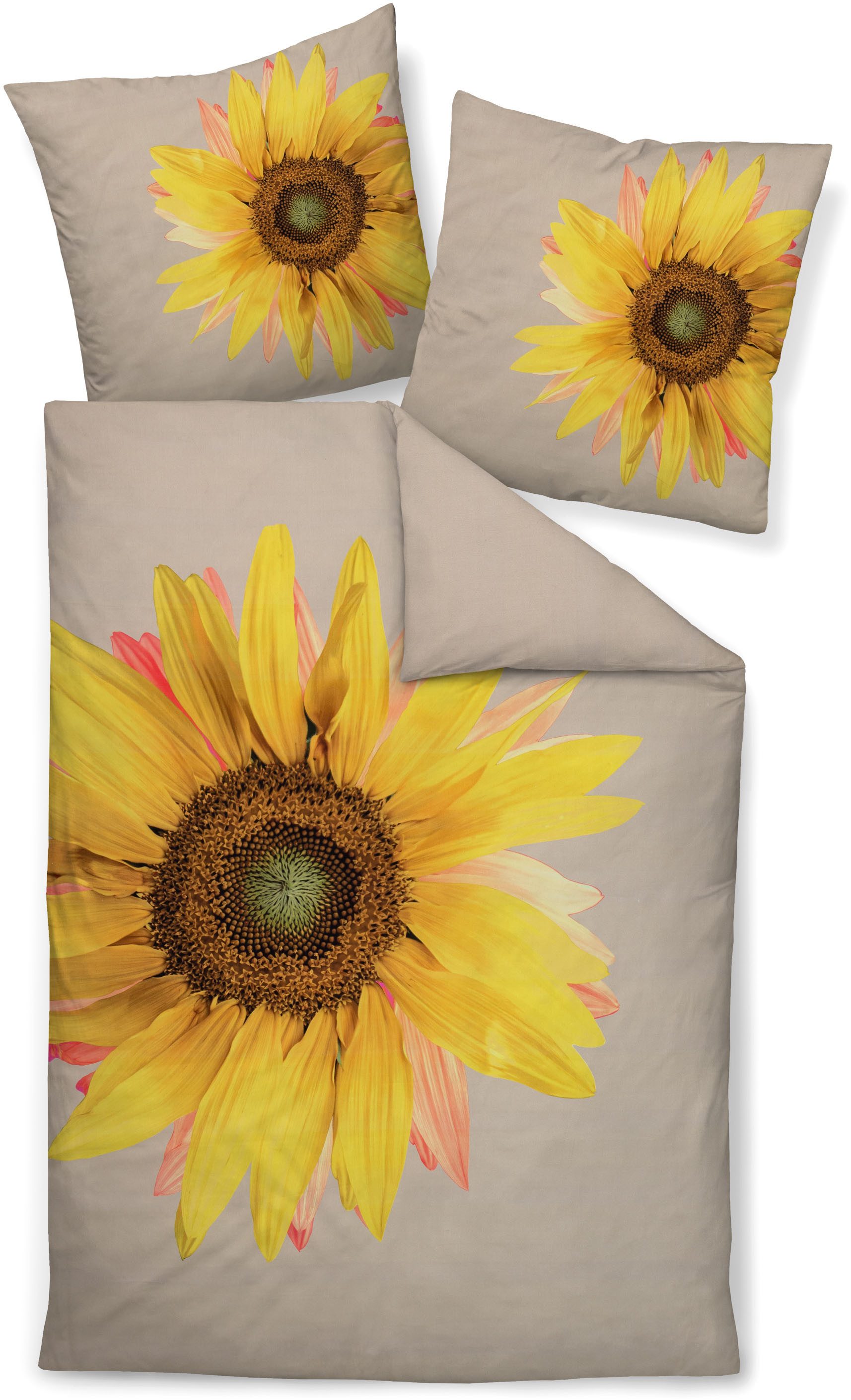 Janine Bettwäsche modern art S 42162 03, Mako-Satin, mit Reißverschluss