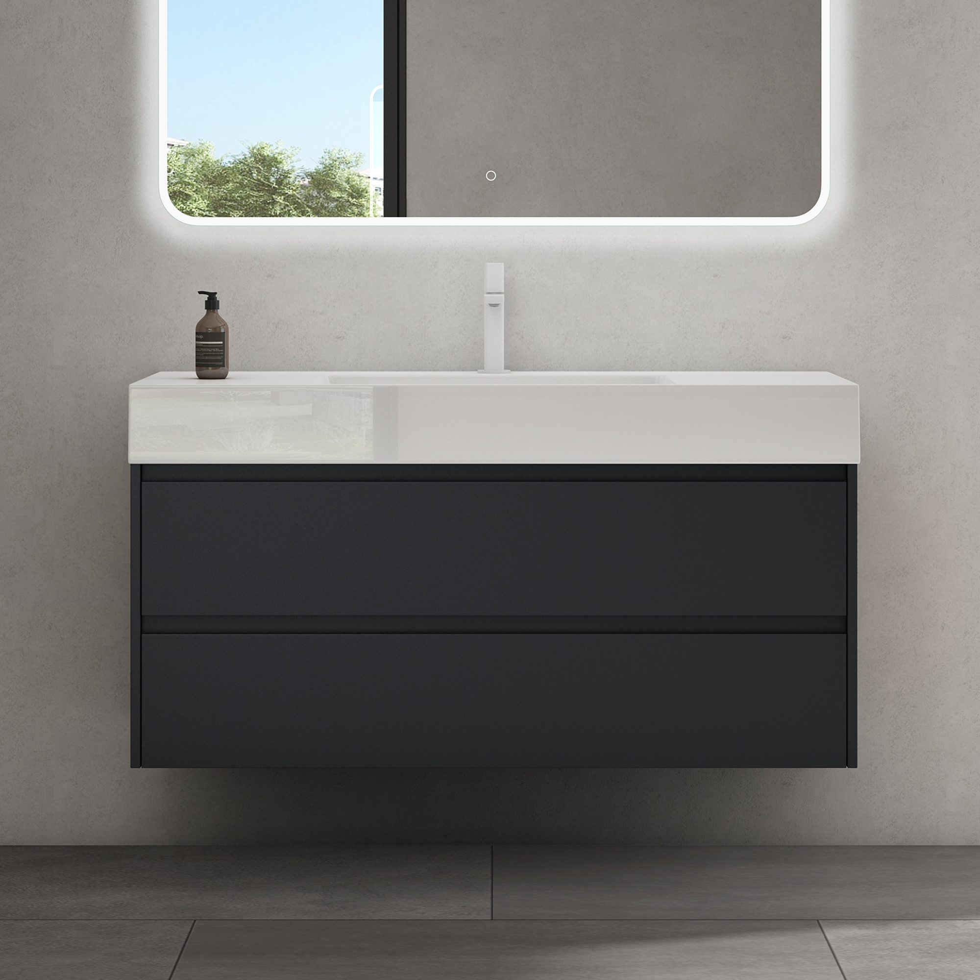 doporro Badmöbel-Set Badezimmermöbel Badezimmer Waschbecken Waschtisch Deep günstig online kaufen