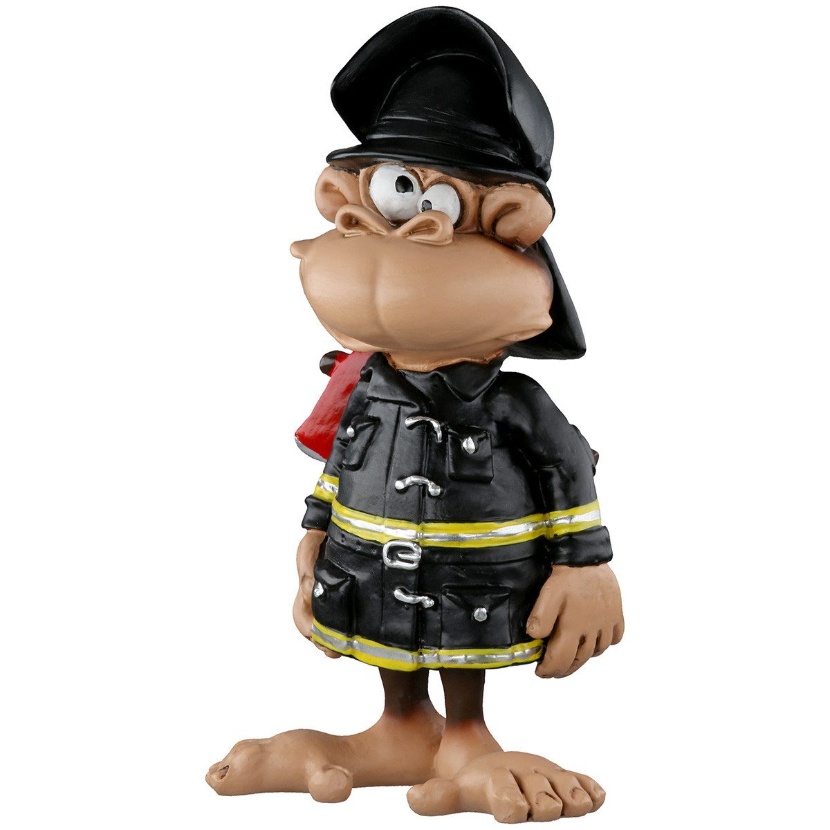 MF Comicfigur Firefighter Monkey Affenfigur Feuerwehrmann mit Axt Deko 13cm (1 St)