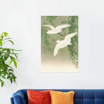 Posterlounge Poster Ohara Koson, Weiße Reiher, Arztpraxis Japandi Malerei