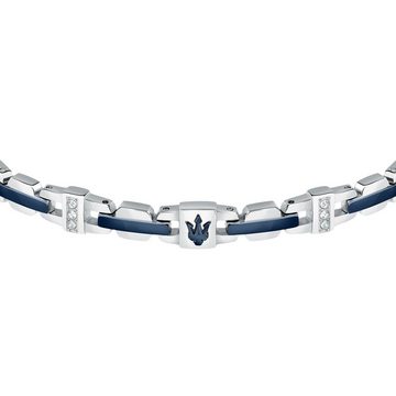 MASERATI Armband Bracelet IP BLU WHT CRYSTAL Herren 100% Edelstahl (1-tlg)