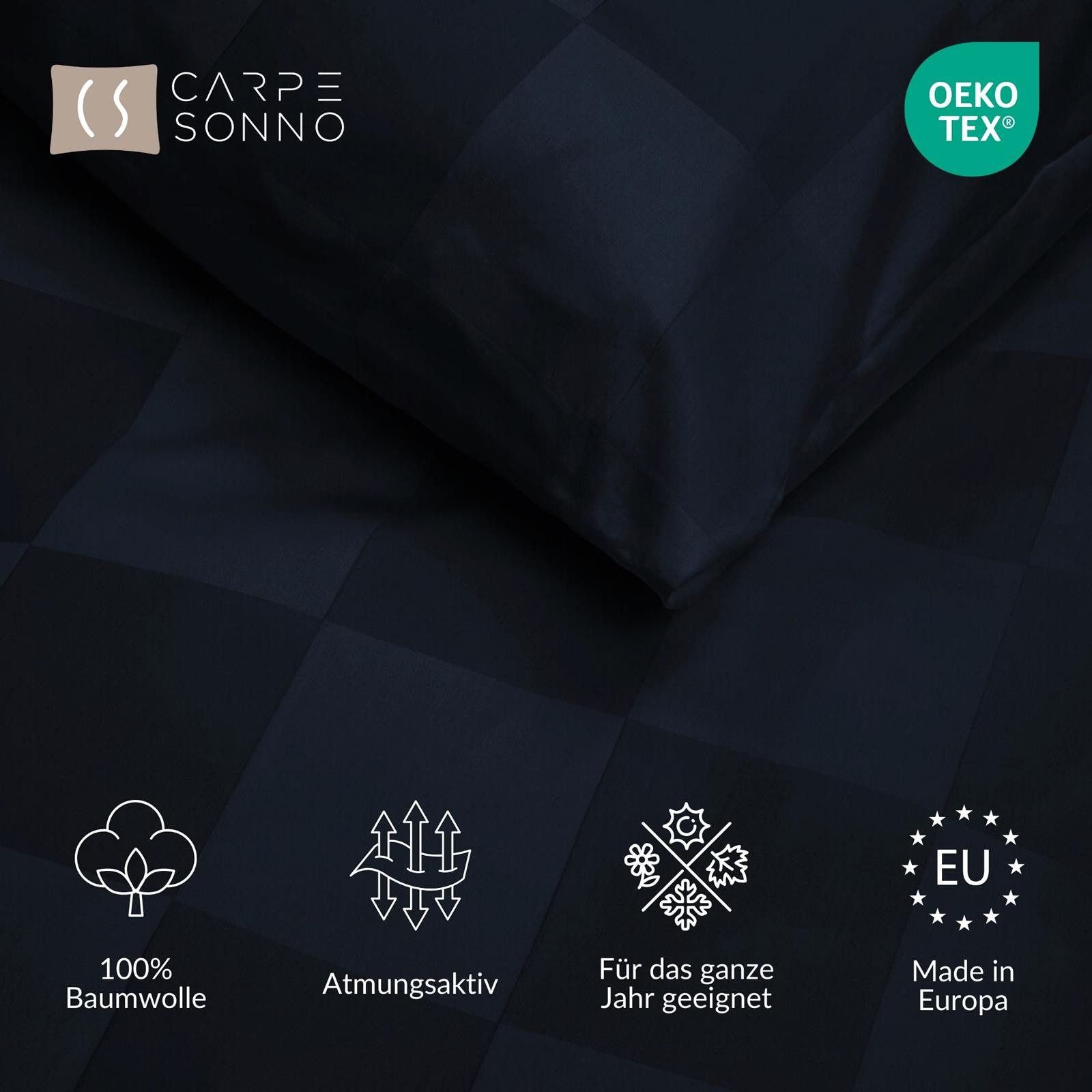 Carpe Sonno Bettwäsche Damast 135x200 Baumwolle Hotel Bettwäsche kariert Be günstig online kaufen