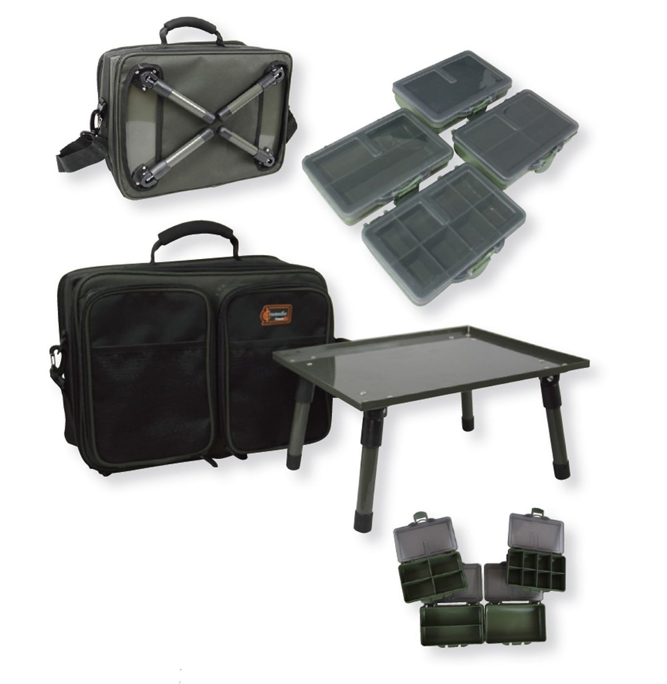 Prologic Angelkoffer Prologic Cruzade Rig Station 36x28x21cm - Bivvy Table + Tackleboxen