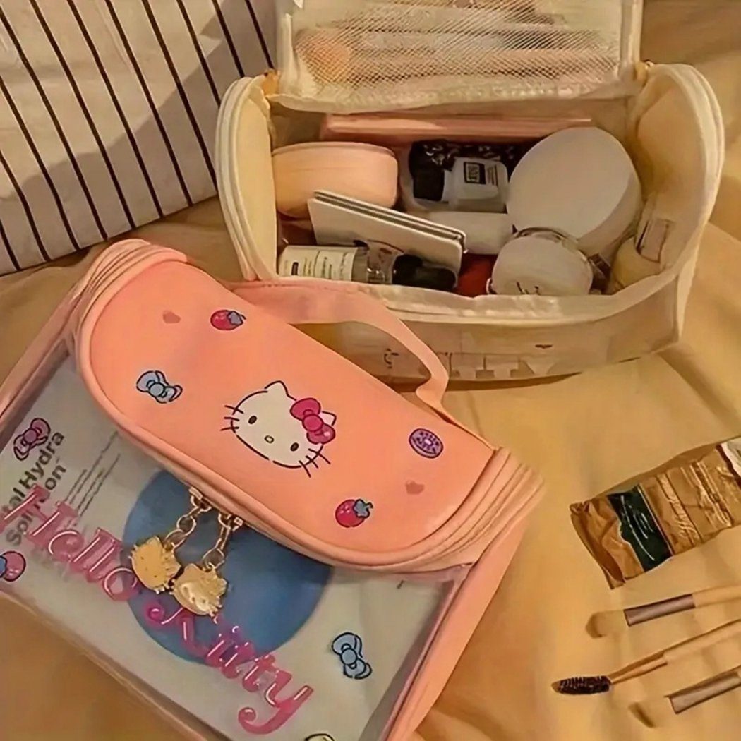 Reißverschluss,wasserdichte Kosmetiktasche tragbare Kosmetiktasche TUABUR Kulturbeutel pink mit