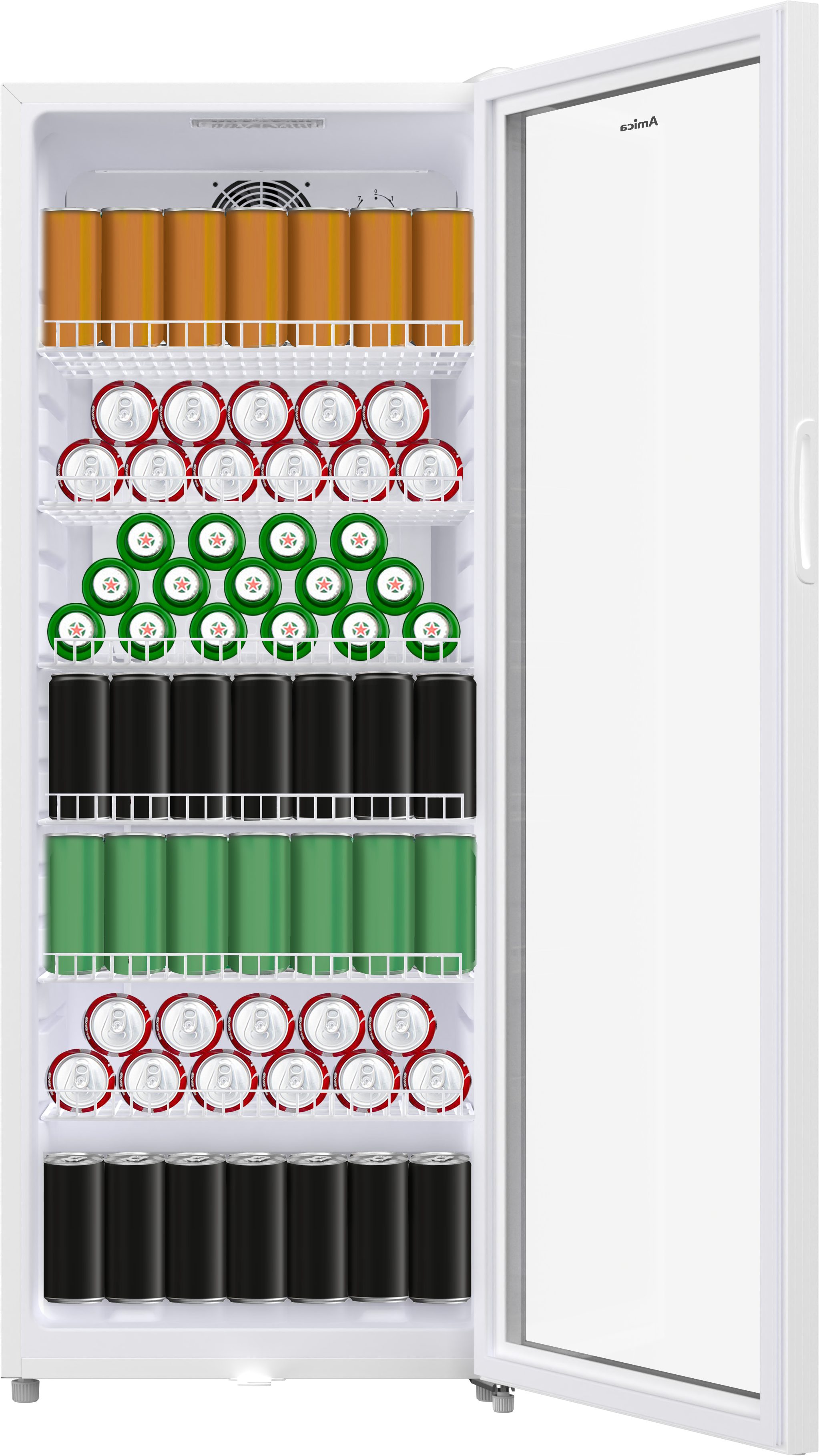 Amica Getränkekühlschrank FK 344 150 W, 141 cm hoch, 55 cm breit, perfekte Kühlung dank professioneller Ausstattung
