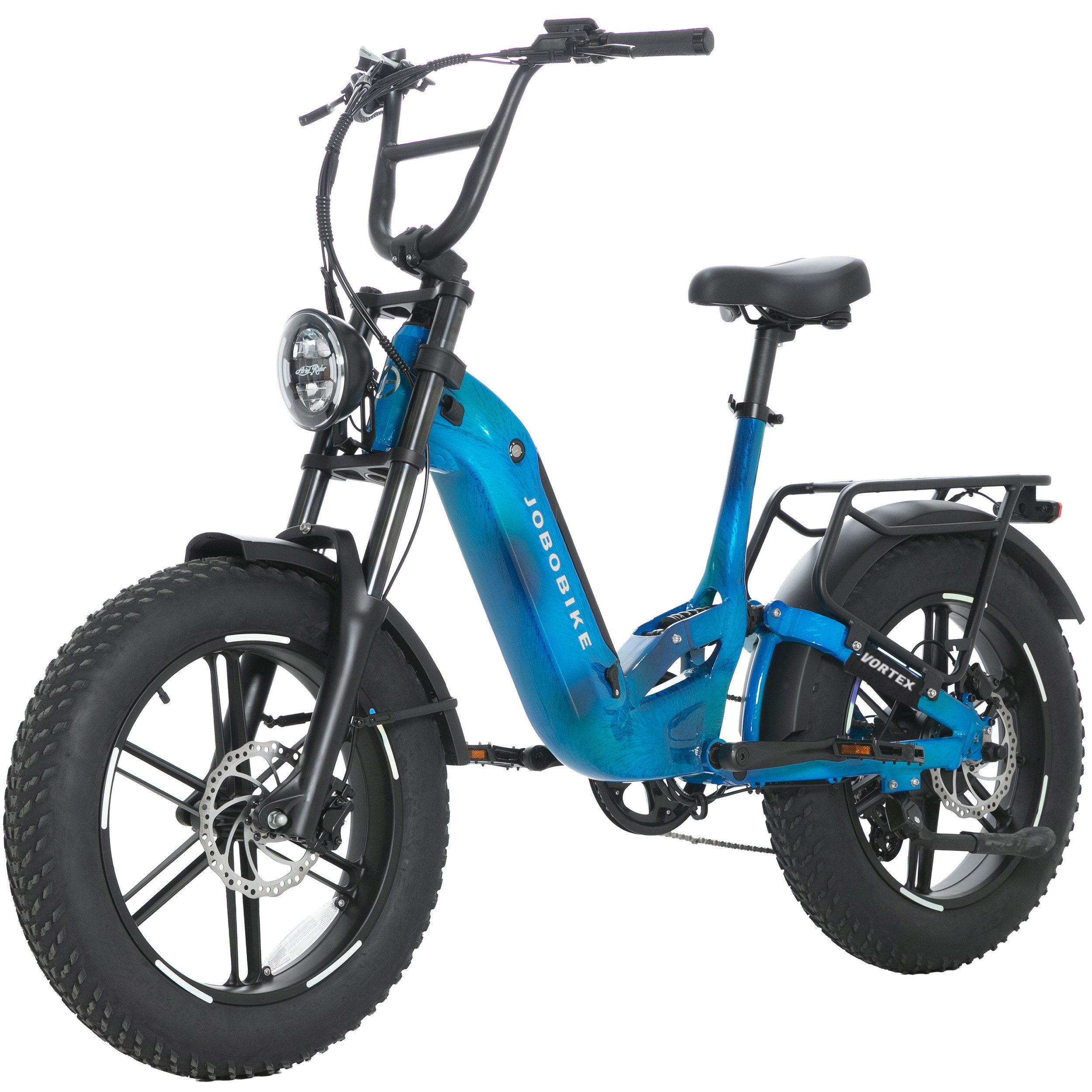 E-Bike Mountainbike 20x4,0 Zoll, 150km, Fully, Vollfederung, für Stadt, Berg und Gelände