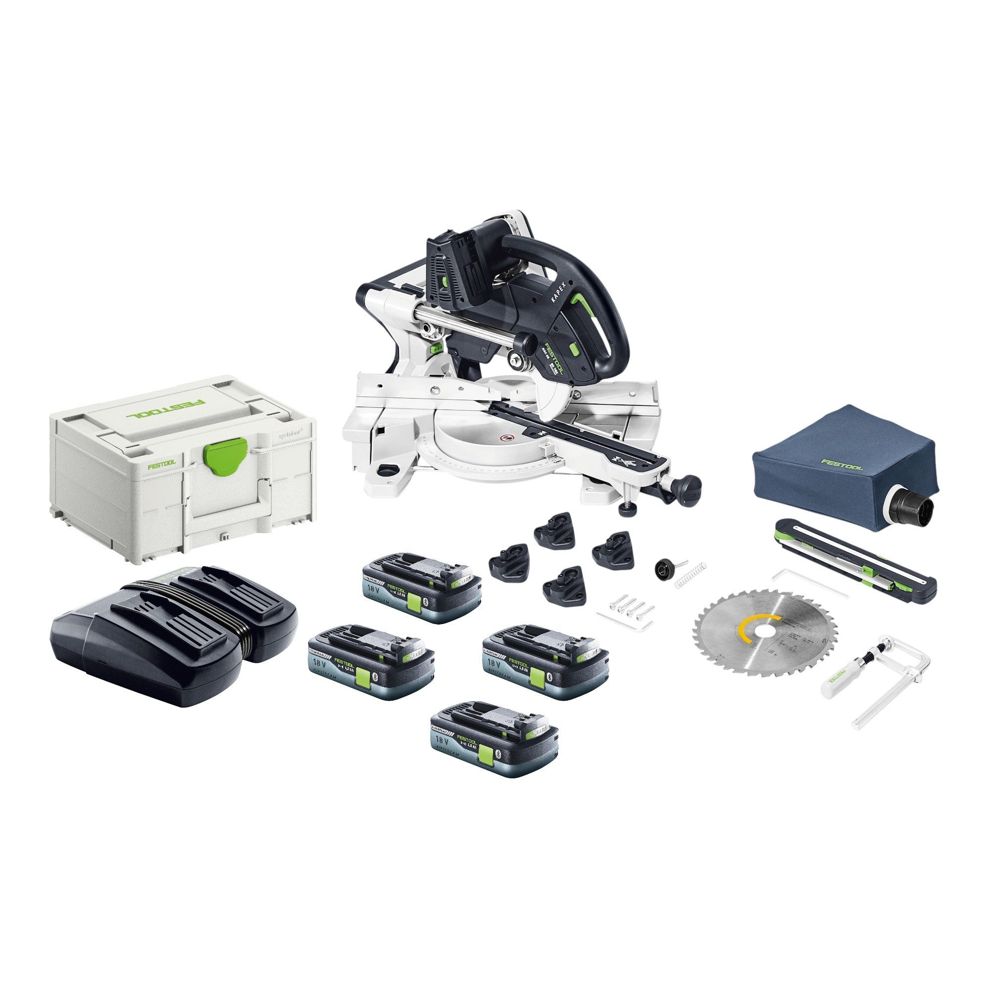 FESTOOL Kompakt-Handkreissäge KAPEX KSC 60 EB-Basic 18V / 36V 216mm Brushless + 2x 4,0Ah + Lad + Sys