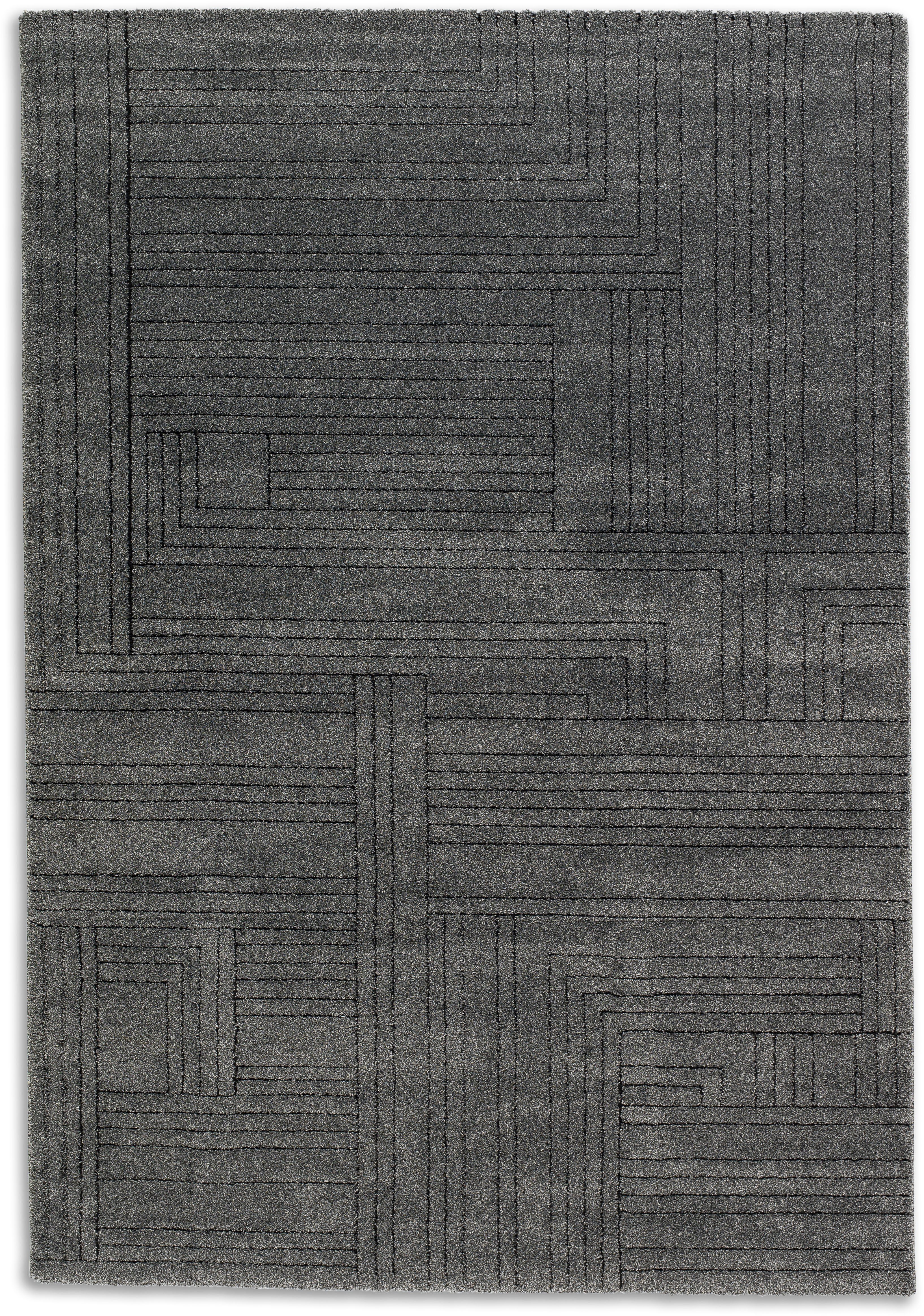 SCHÖNER WOHNEN-Kollektion Teppich Pure 6317-242, rechteckig, Höhe: 22 mm, Kurzflor, Hoch Tief Struktur, Wohnzimmer, Schöner Wohnen Kollektion