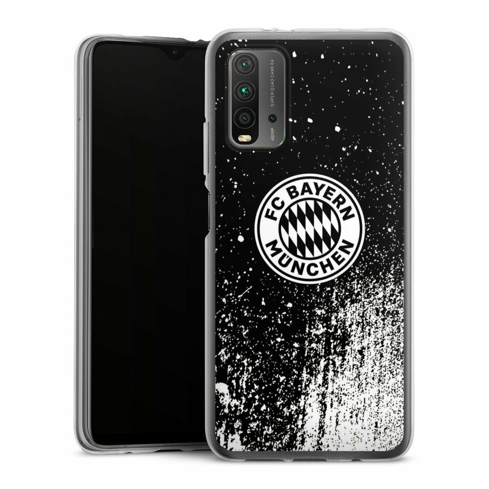Handyhülle FC Bayern München Offizielles Lizenzprodukt FCB Splatter Schwarz - FCB