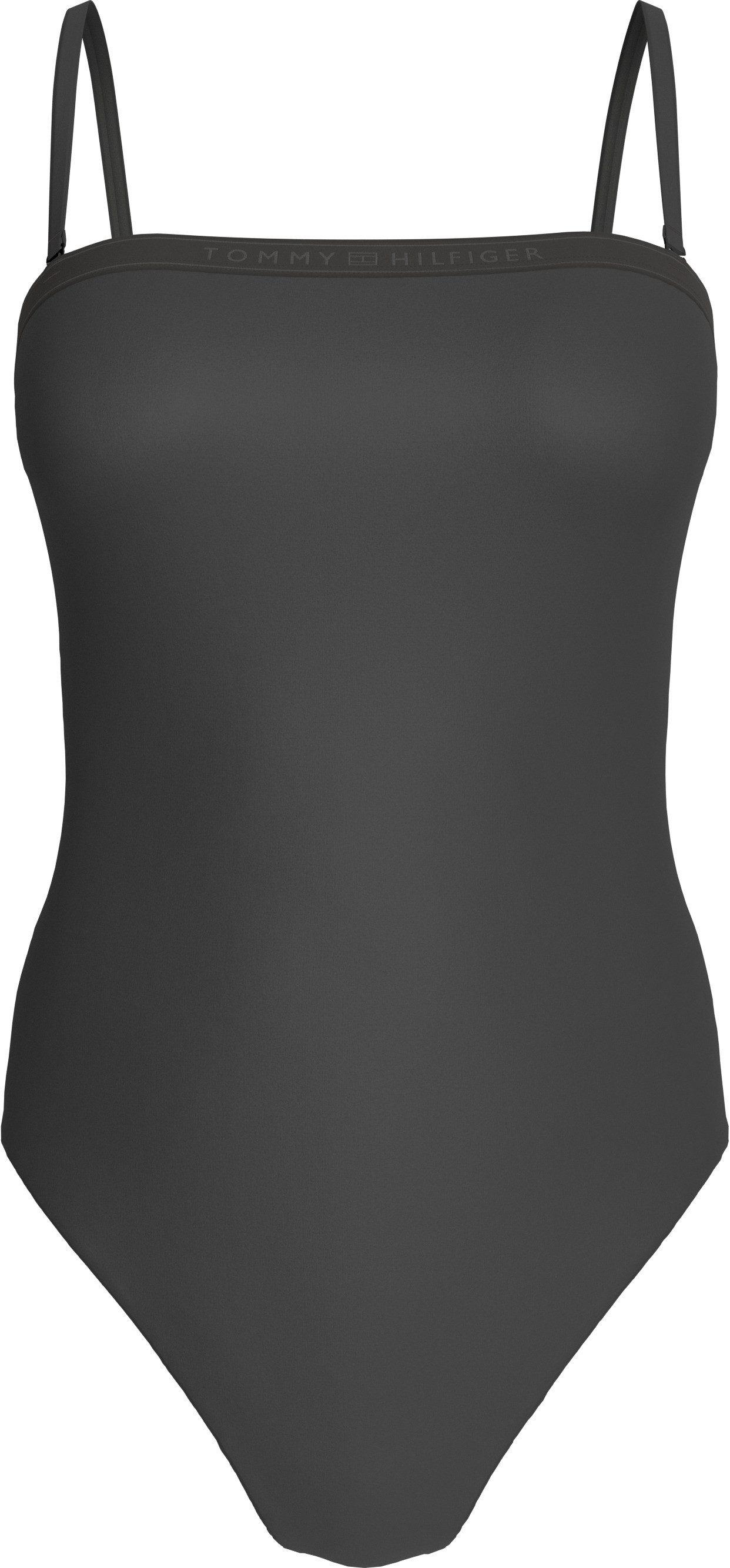 Tommy Hilfiger Swimwear Badeanzug STRAIGHT ONE PIECE im Bandeau-Stil, mit Logoschriftzug
