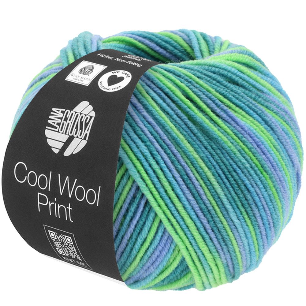 LANA GROSSA COOL WOOL PRINT Häkelwolle, 160 m (pflegeleichtes Strickgarn aus extrafeiner Merinowolle), 50 g