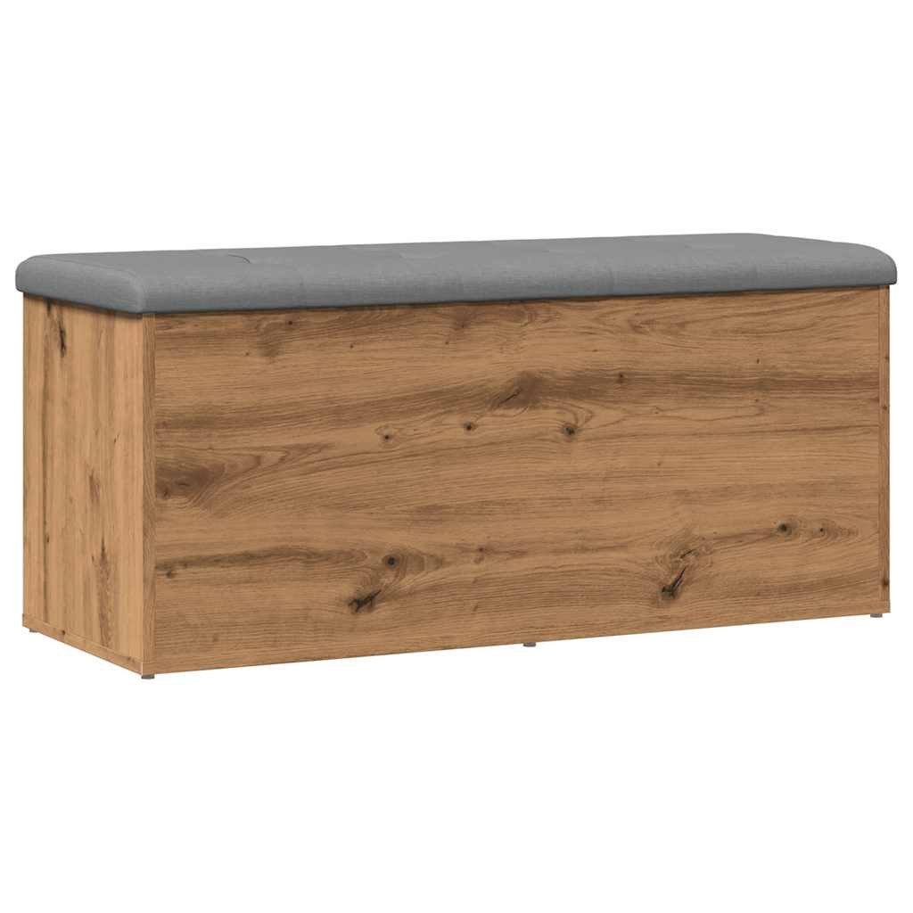 vidaXL Schuhbank Sitzkiste Sitzbank mit Stauraum Artisan-Eiche 102x42x45 cm Holzwerksto