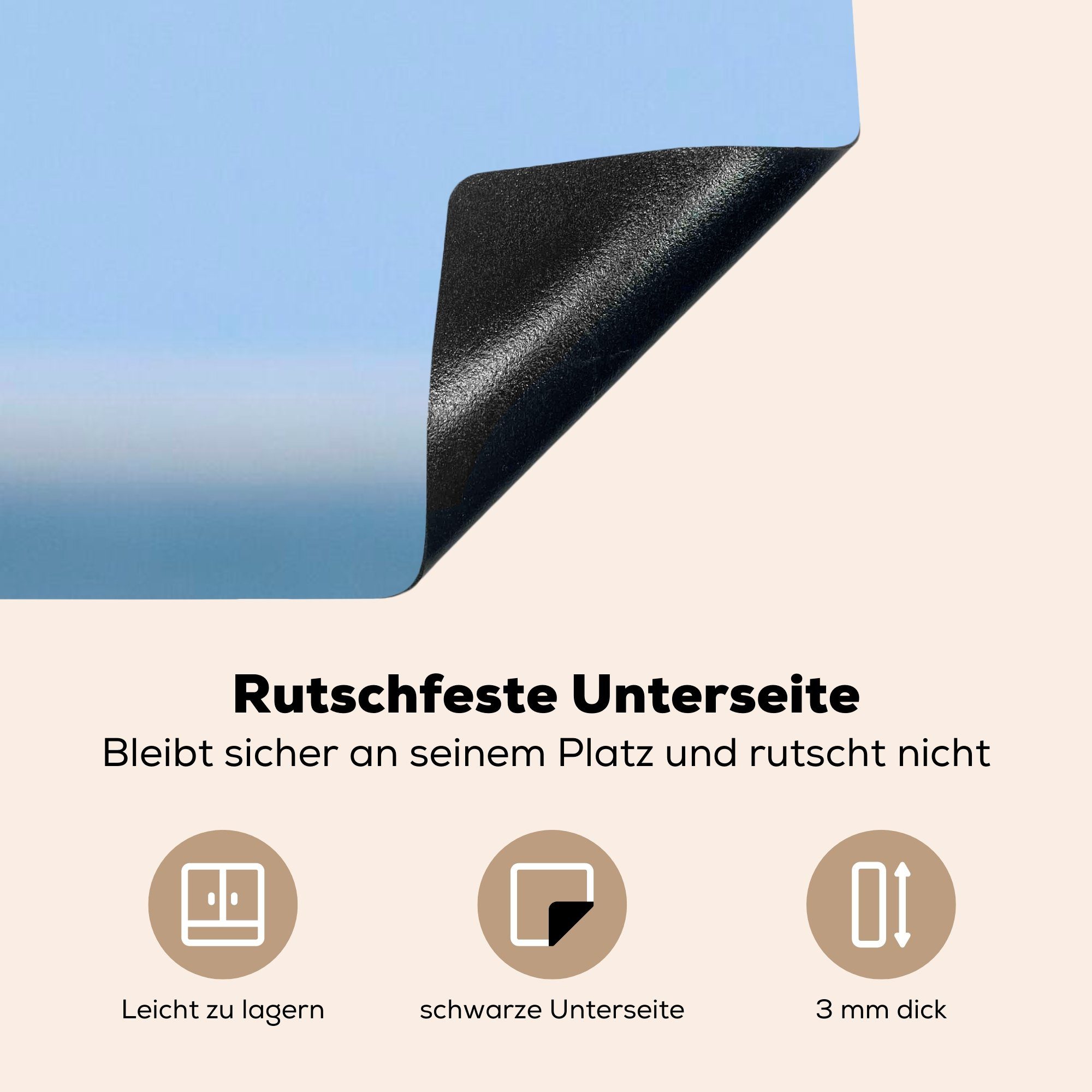 Vinyl, Ceranfeldabdeckung, für küche Rotschnabelschnepfe cm, den über (1 Strand, 78x78 tlg), Arbeitsplatte MuchoWow Herdblende-/Abdeckplatte fliegt