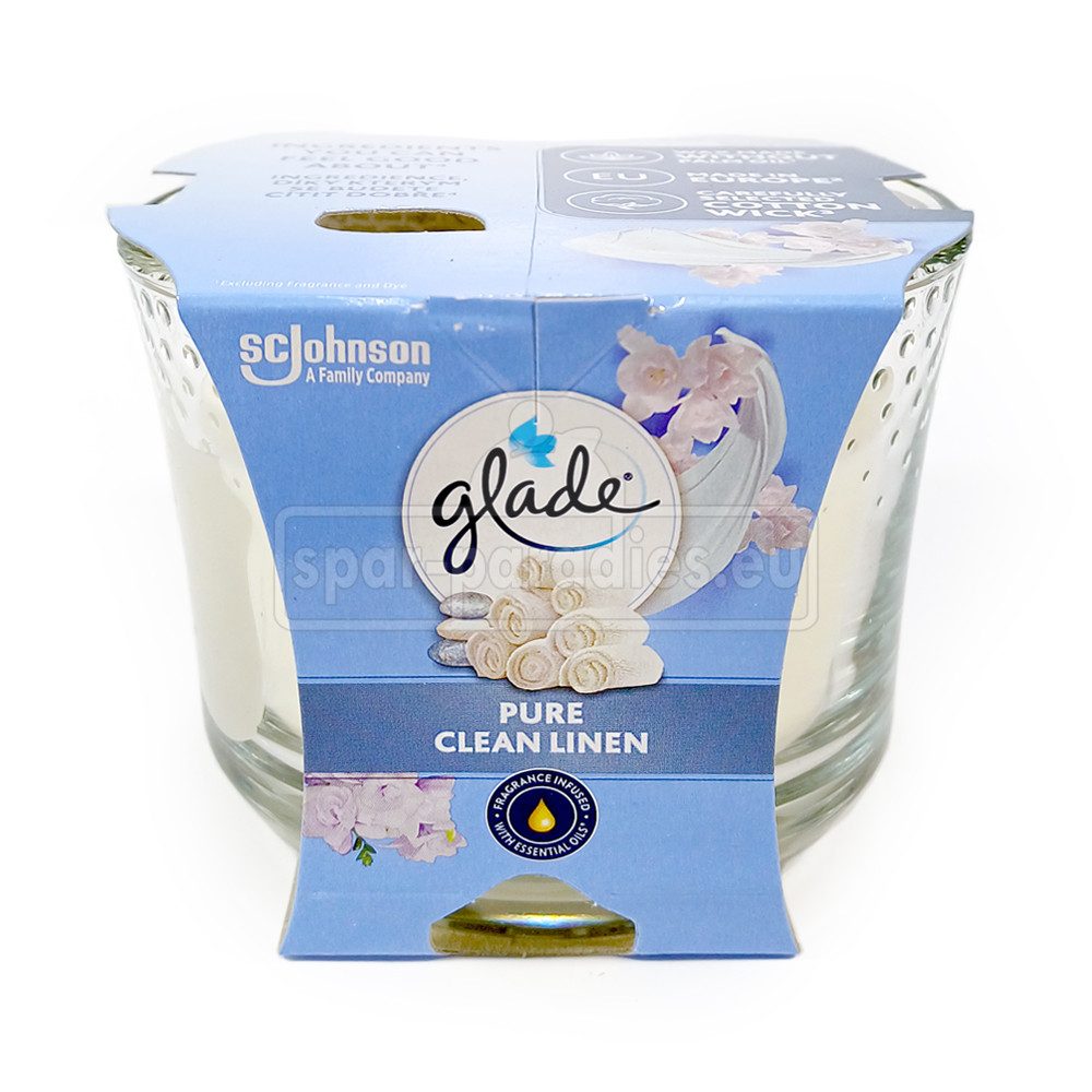 SC JOHNSON Duftkerze Glade Langanhaltende Duftkerze Pure Clean Linen, 204 g günstig online kaufen