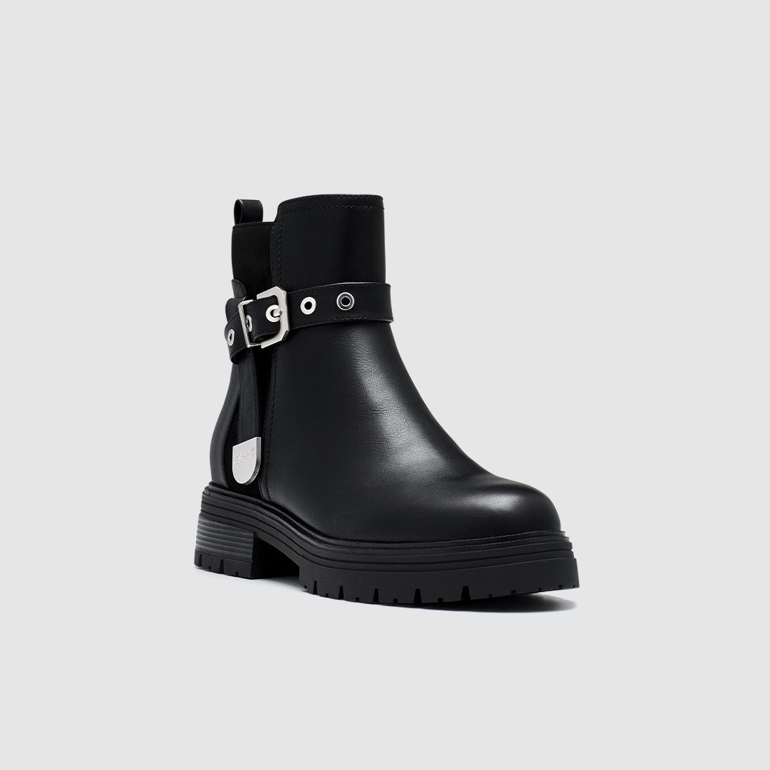 Esprit LILLI Stiefelette Ankleboots mit Reißverschluss, Zierschnalle am Schaft