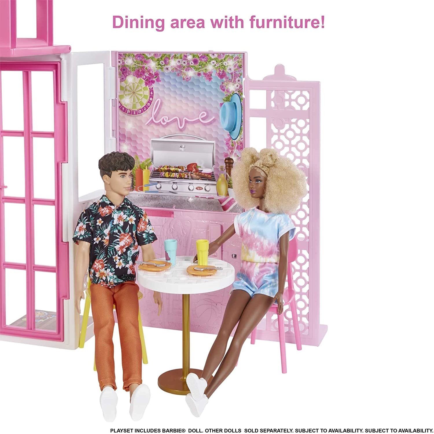 Mattel® Puppenhaus HDC48 Barbie Haus und Puppe