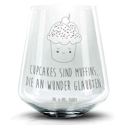 Mr. & Mrs. Panda Cocktailglas Cupcake - Transparent - Geschenk, Cocktail Glas mit Sprüchen, Backen, Premium Glas, Zauberhafte Gravuren