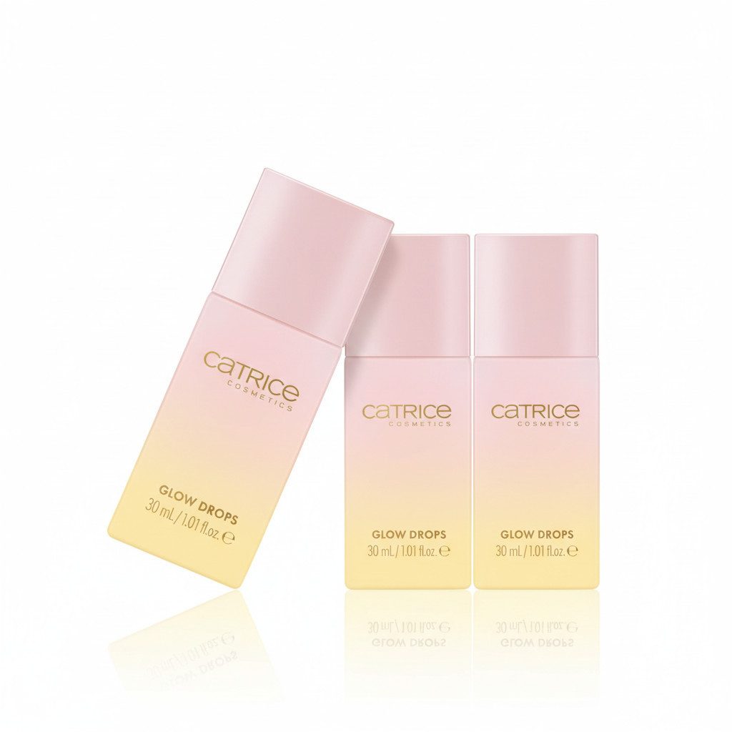 Catrice Highlighter MIDNIGHT SUN Glow Drops, 3-tlg., Seidige Textur, leicht verblendbar, natürlicher, leuchtender Glow.