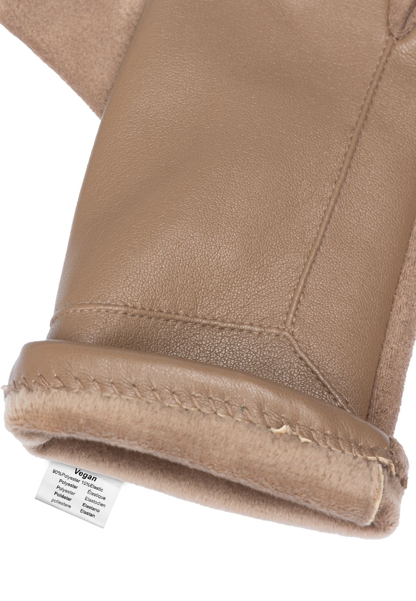 uni Damen Handschuhe Caspar elegante klassisch taupe Strickhandschuhe GLV015