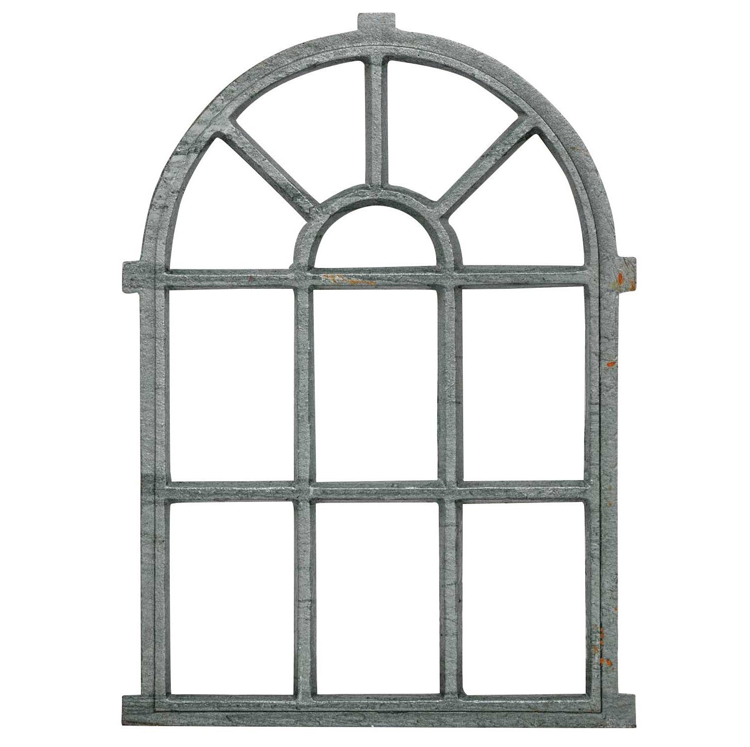 Dekoobjekt Fenster grau Stallfenster Eisenfenster Scheunenfenster Eisen 92cm Anti