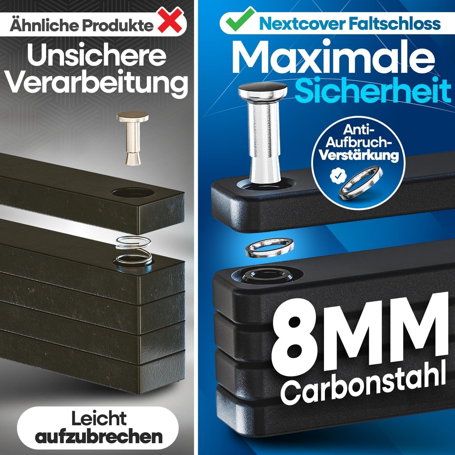 Nextcover Folding Lock NEXTCOVER® Folding Bicycle Lock with SteelSecure Technology