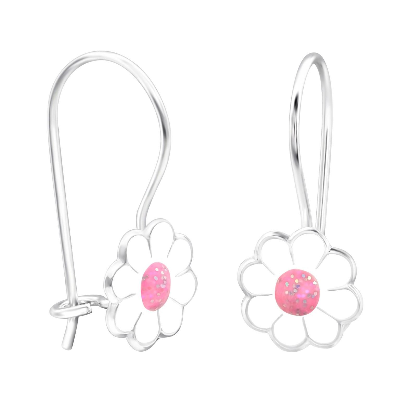 Monkimau Ohrring-Set Blume Kinder Ohrhänger Ohrringe 925 Silber Ohrstecker, Hypoallergen