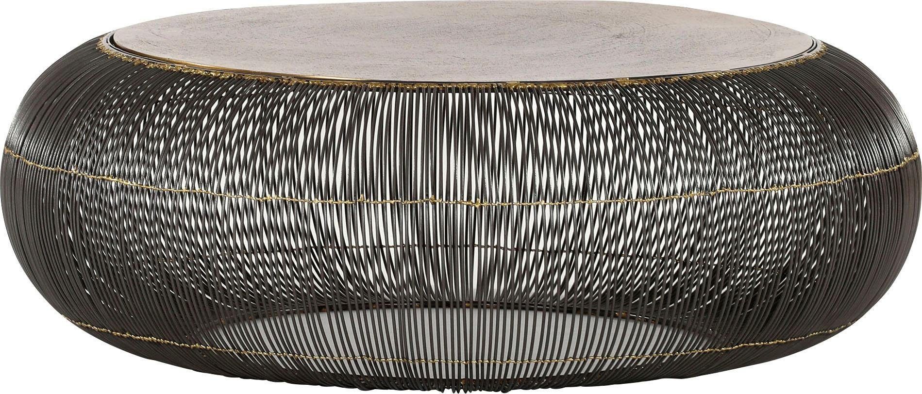 Gutmann Factory Couchtisch 65757, mit dekorativen goldfarbenen Details