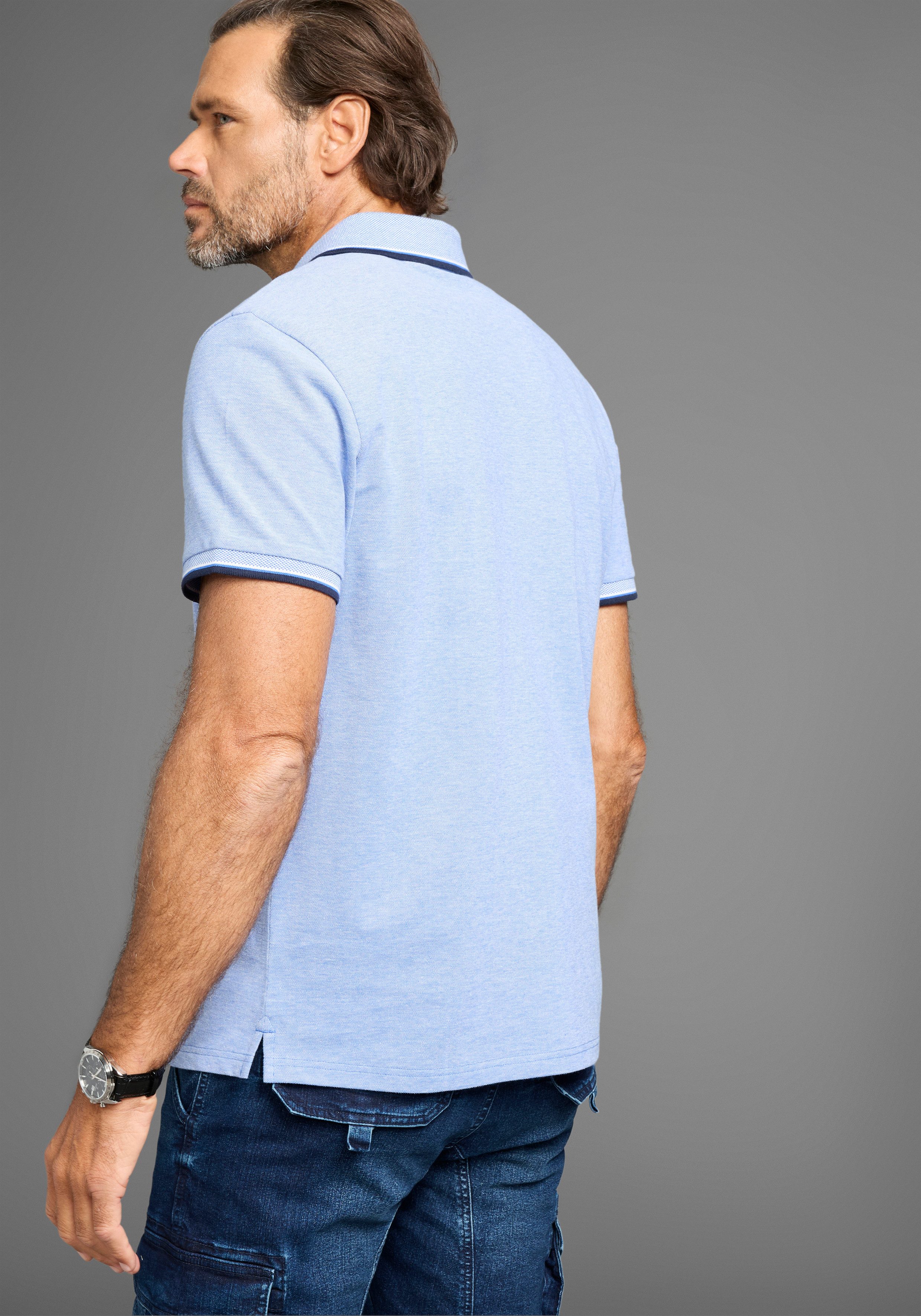 H.I.S Poloshirt mit sportlichen Kontraststreifen & günstig online kaufen