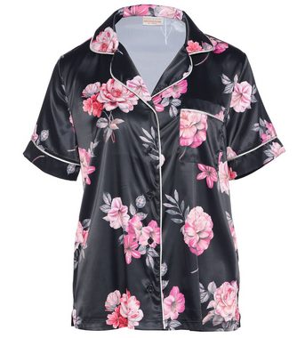 Pure Shape Pyjama Hemdbluse & Shorty elastisch (Set, 2-teilig) mit Blumenprint