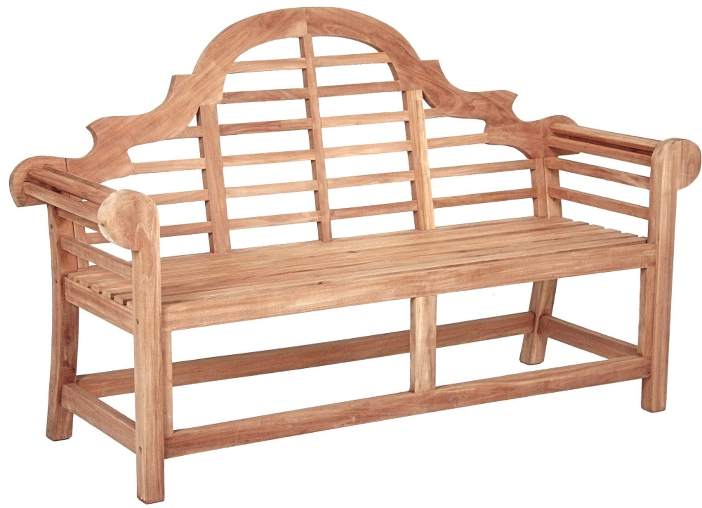 Harms Import Gartenbank aus Teak in natur. Abmessungen (LxBxH) 46x141x45 cm