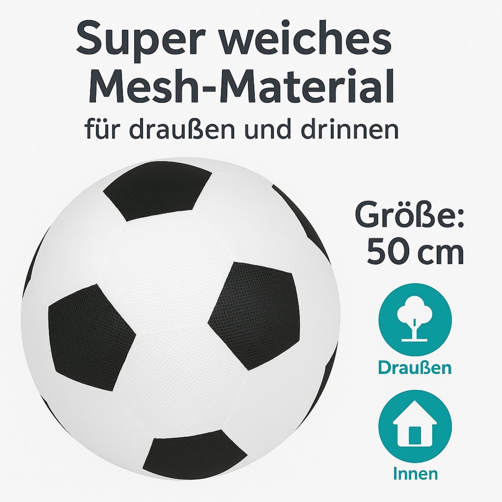 BURI Softball XXL Meshball Riesenball 50cm Ball groß Spielball Stoffball Mesh Ball