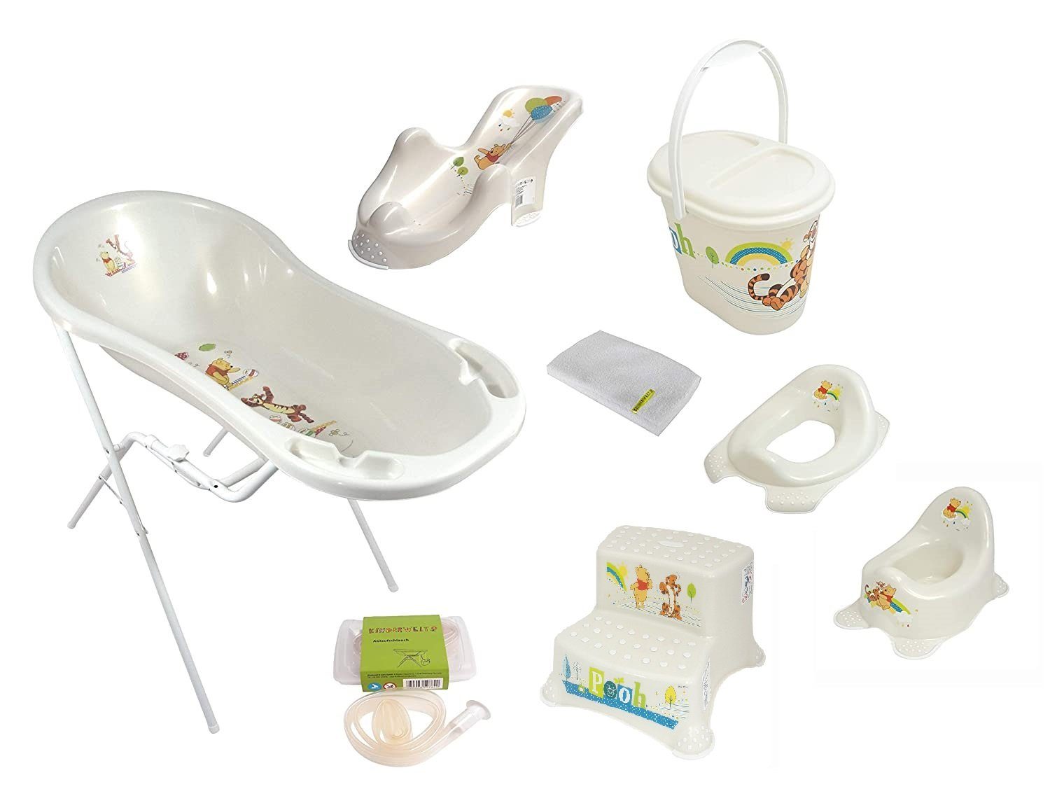 KiNDERWELT Babybadewanne 9er Disney Winnie Perl Puuh Set Premium Z