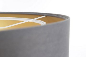 Kiom Pendelleuchte Henny P Velours grey, white & gold Ø 45 cm, für wechselbare Leuchtmittel, Leuchtmittel nicht inklusive, Leuchtmittel abhängig
