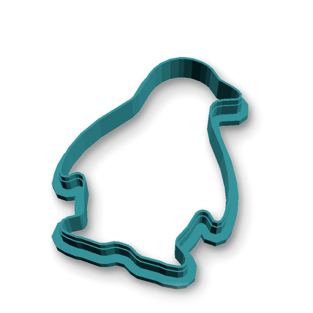 Ausstechform, Kunststoff, (Einzelteil, 1-St), Pinguin, PETG, 64 mm