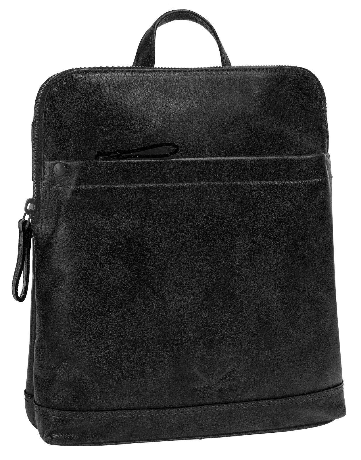 Sansibar Cityrucksack, echt Leder