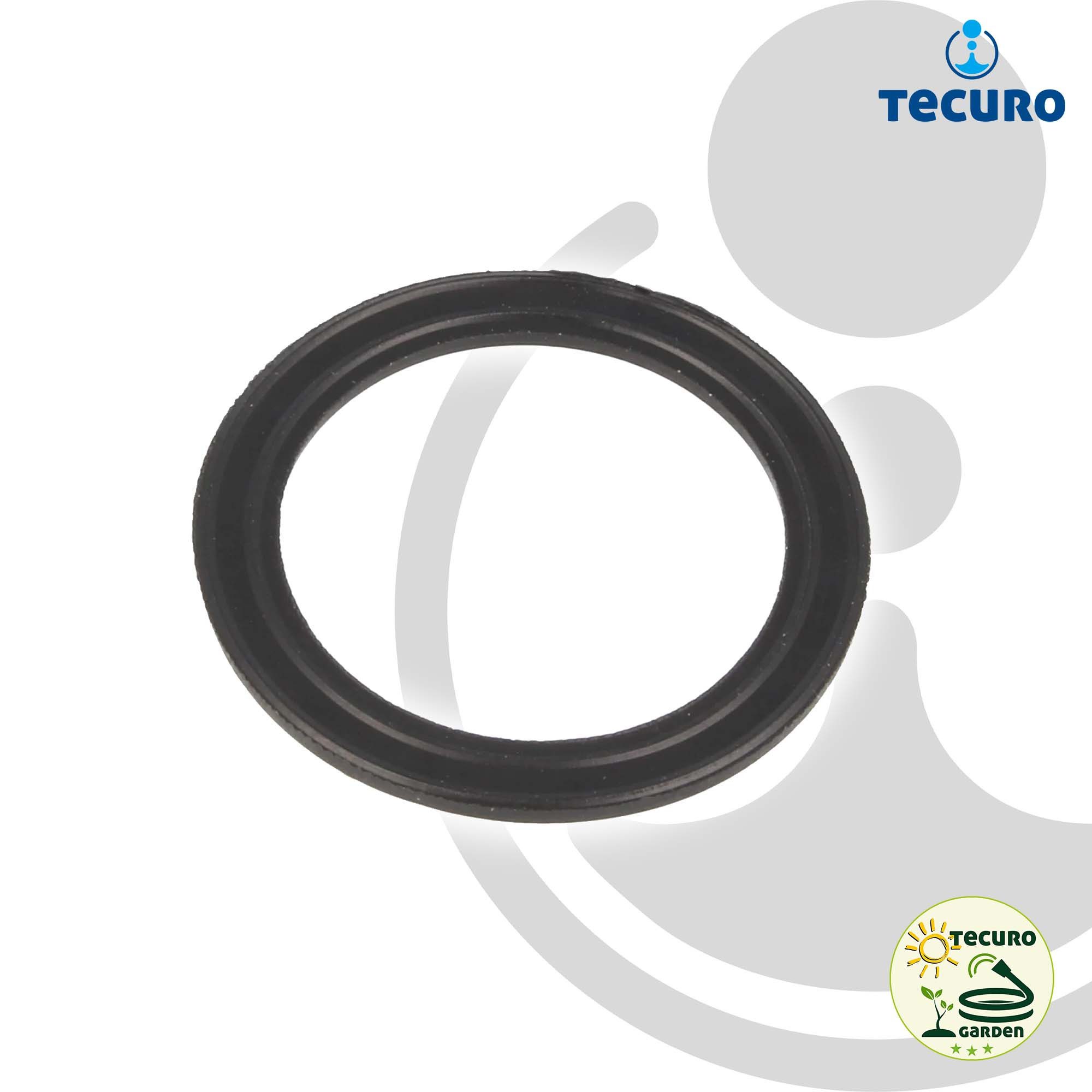 tecuro Gewindefitting Gummidichtung, passend zu Gegenmutter Serie 56120 - NBR schwarz, 1/2 Zoll