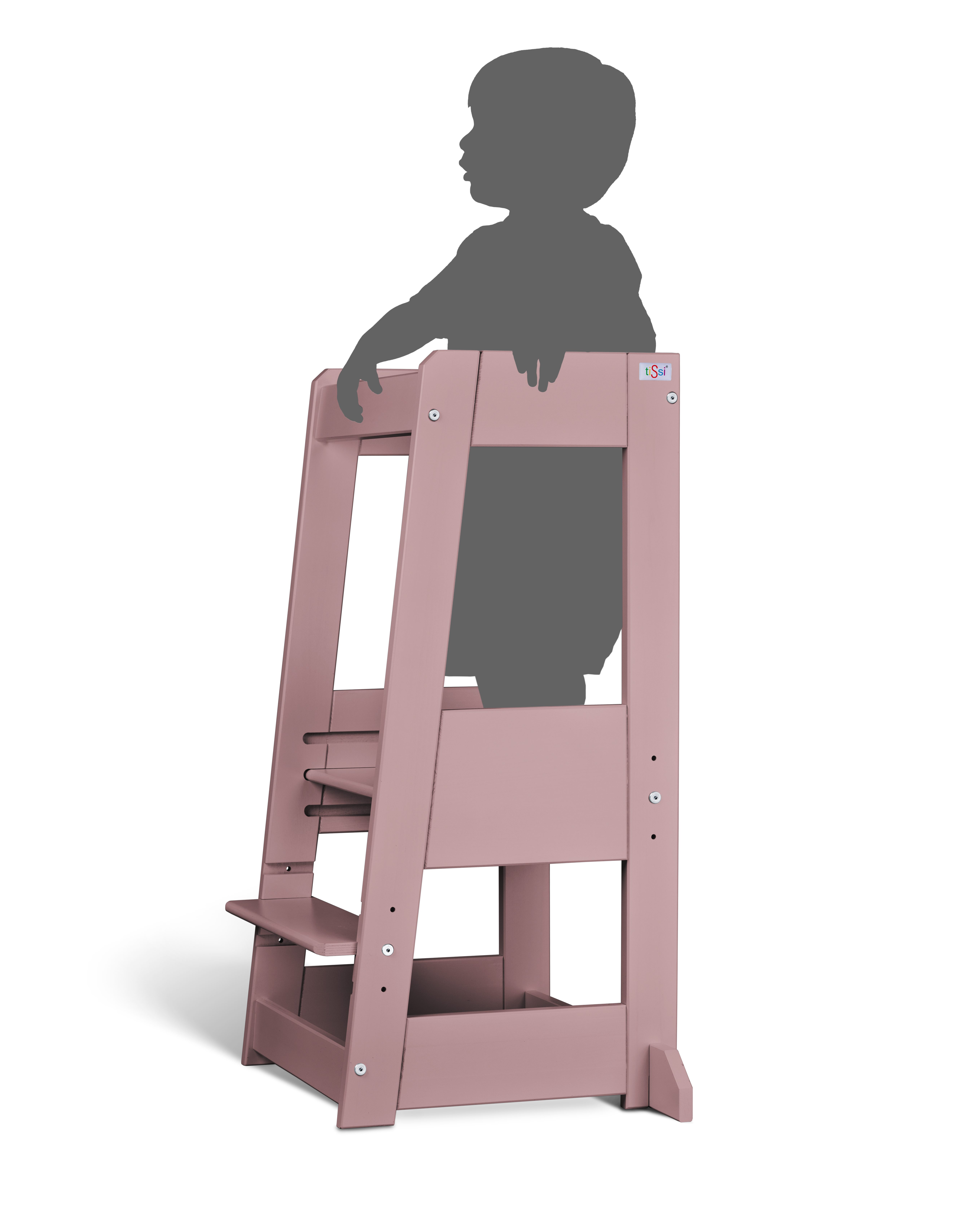 tiSsi® Hochstuhl Entdeckerturm / Lernturm FELIX mitwachsend Buche massiv