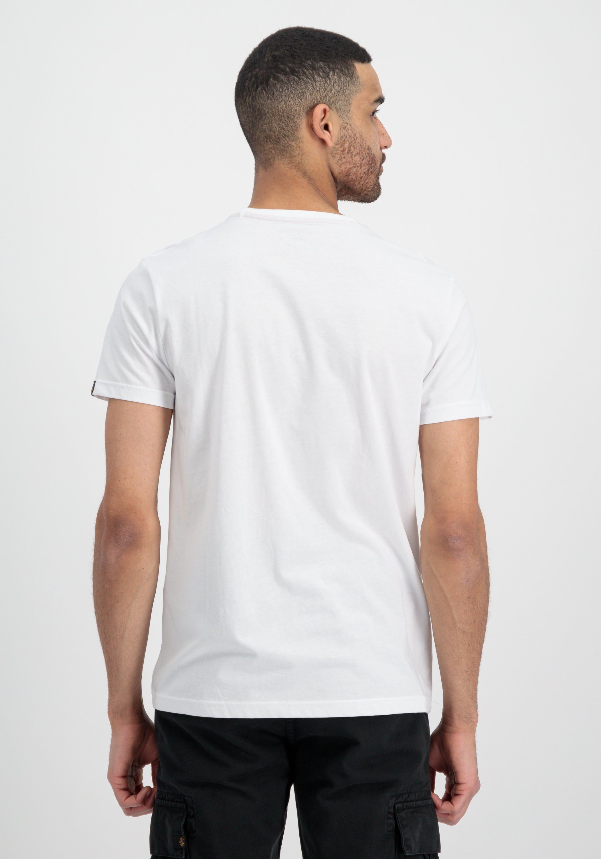 Alpha Industries T-Shirts T-Shirt Pocket white - Label Alpha Men T Industries