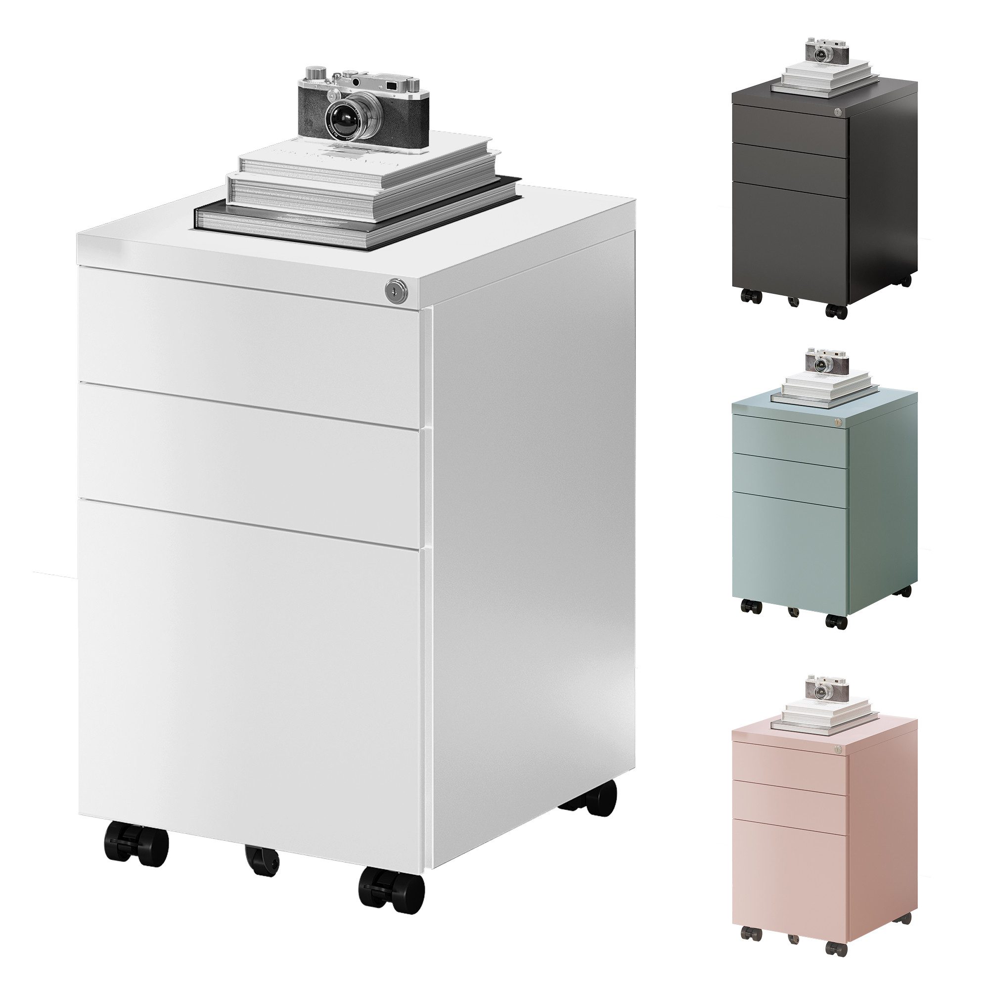 FLEXISPOT Rollcontainer Aufbewahrungsschrank, Büroschrank MIT Schloss, vorm günstig online kaufen