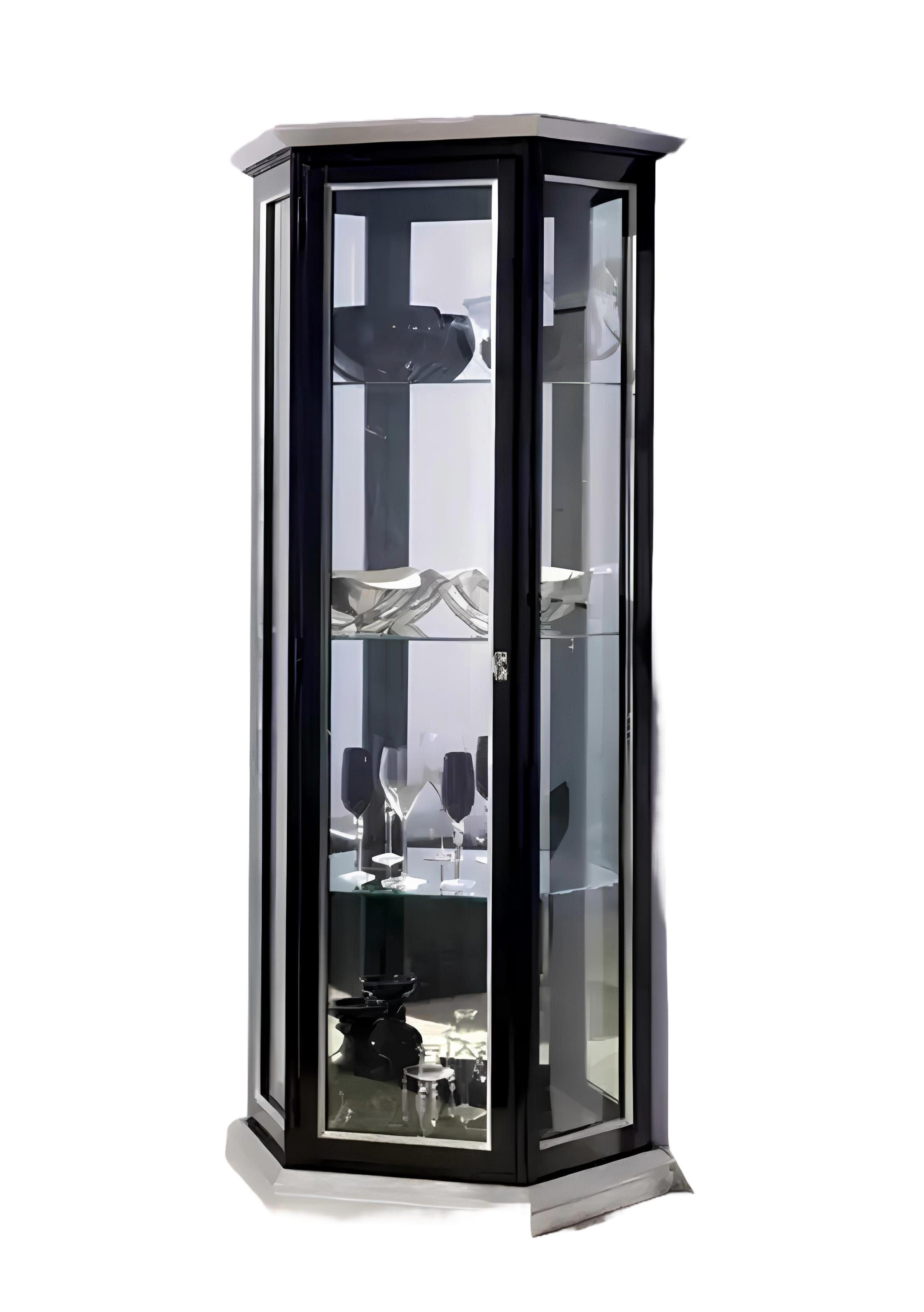Xlmoebel Glasvitrine Klassische Vitrine mit Glastüren in elegantem Design (1-St., Vitrine) Hergestellt in Europa