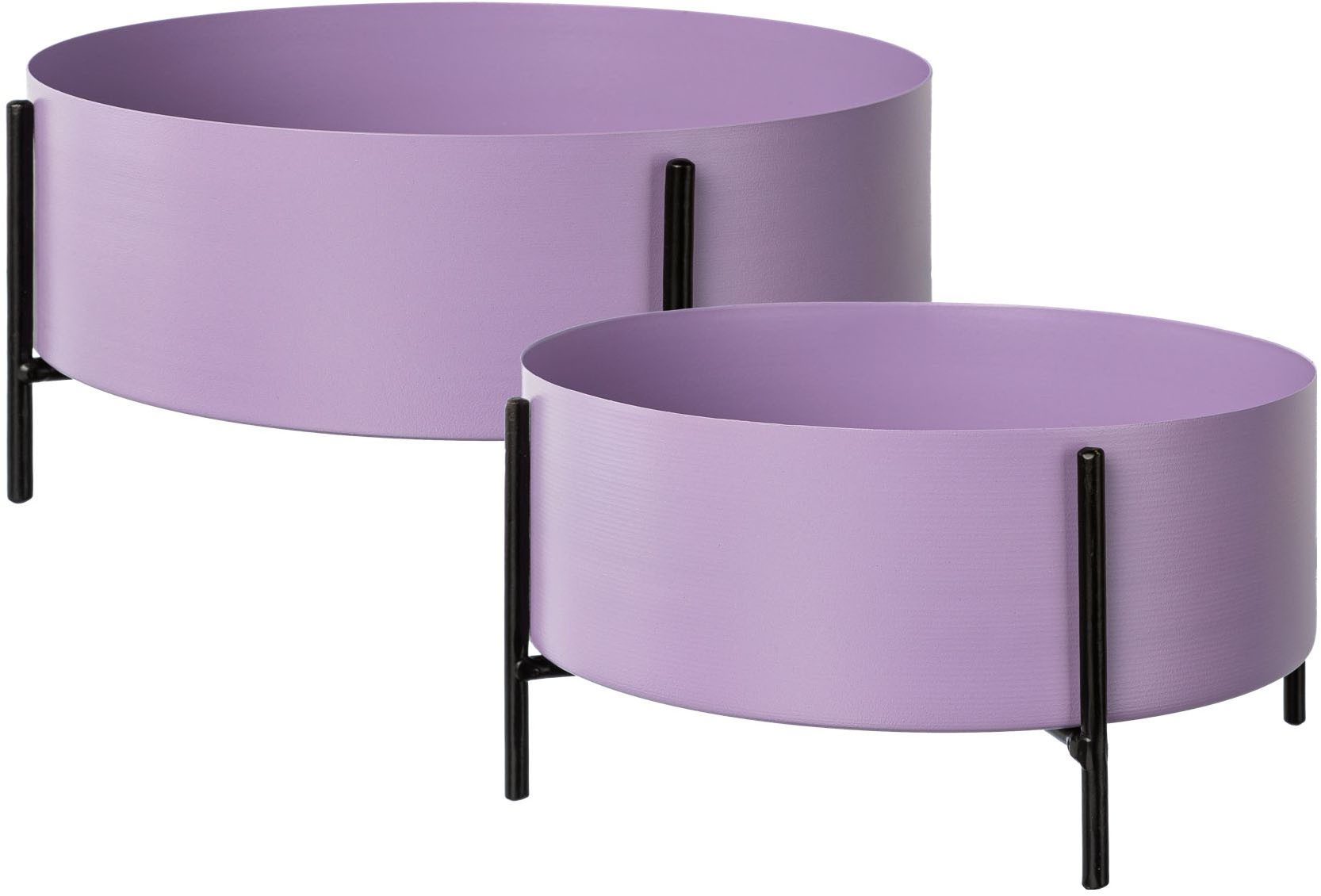 Creativ home Dekoschale Schale mit Gestell (4 St), mit Hingucker-Farbe