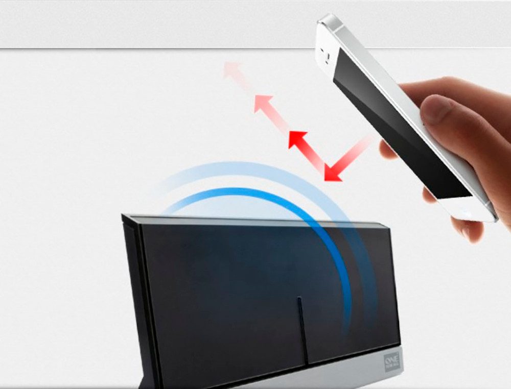 One for All SV 9385-5G Innenantenne (UKW, DVB-T, DVB-T2, für Innenbereich, Verstärkung: 47 dB), Alu STAND Antenne 5G black – Bild 4 von 4