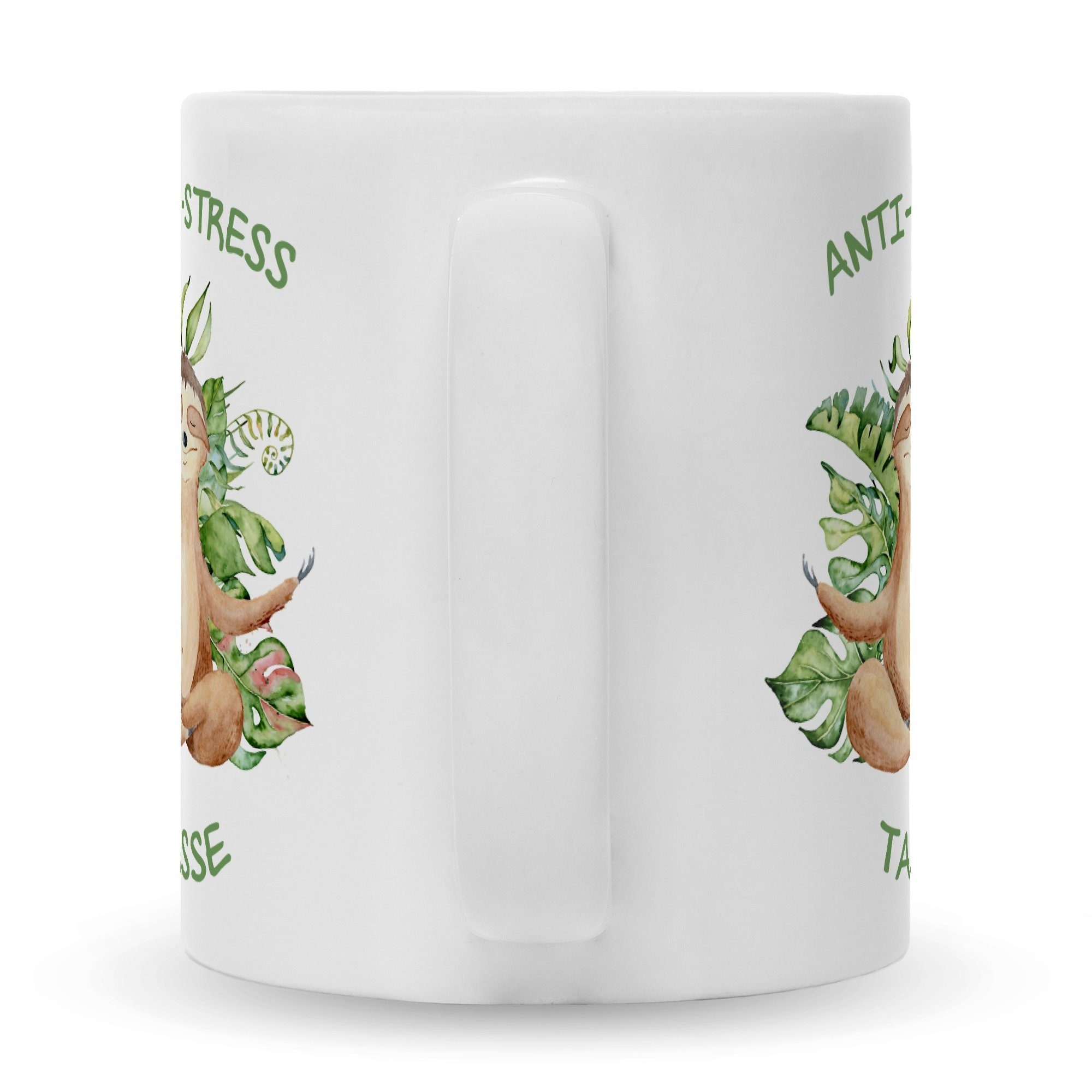 GRAVURZEILE Tasse mit Spruch Anti-Stress Tasse, Keramik, Farbe: Weiß