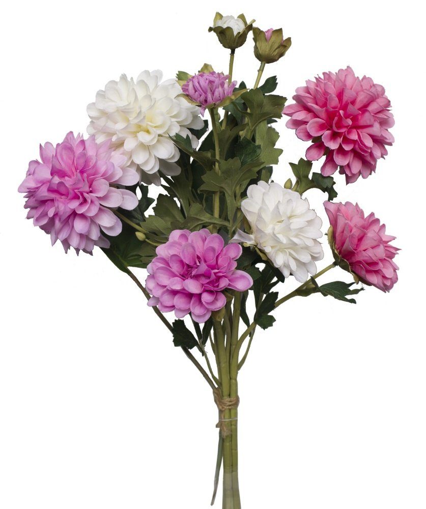 Kunstblume *Gemischter Blumenstrauss aus Dahlien Dahlie (Dahlia), 2474U, Höhe 50 cm, künstlich, naturgetreu, täuschend echt