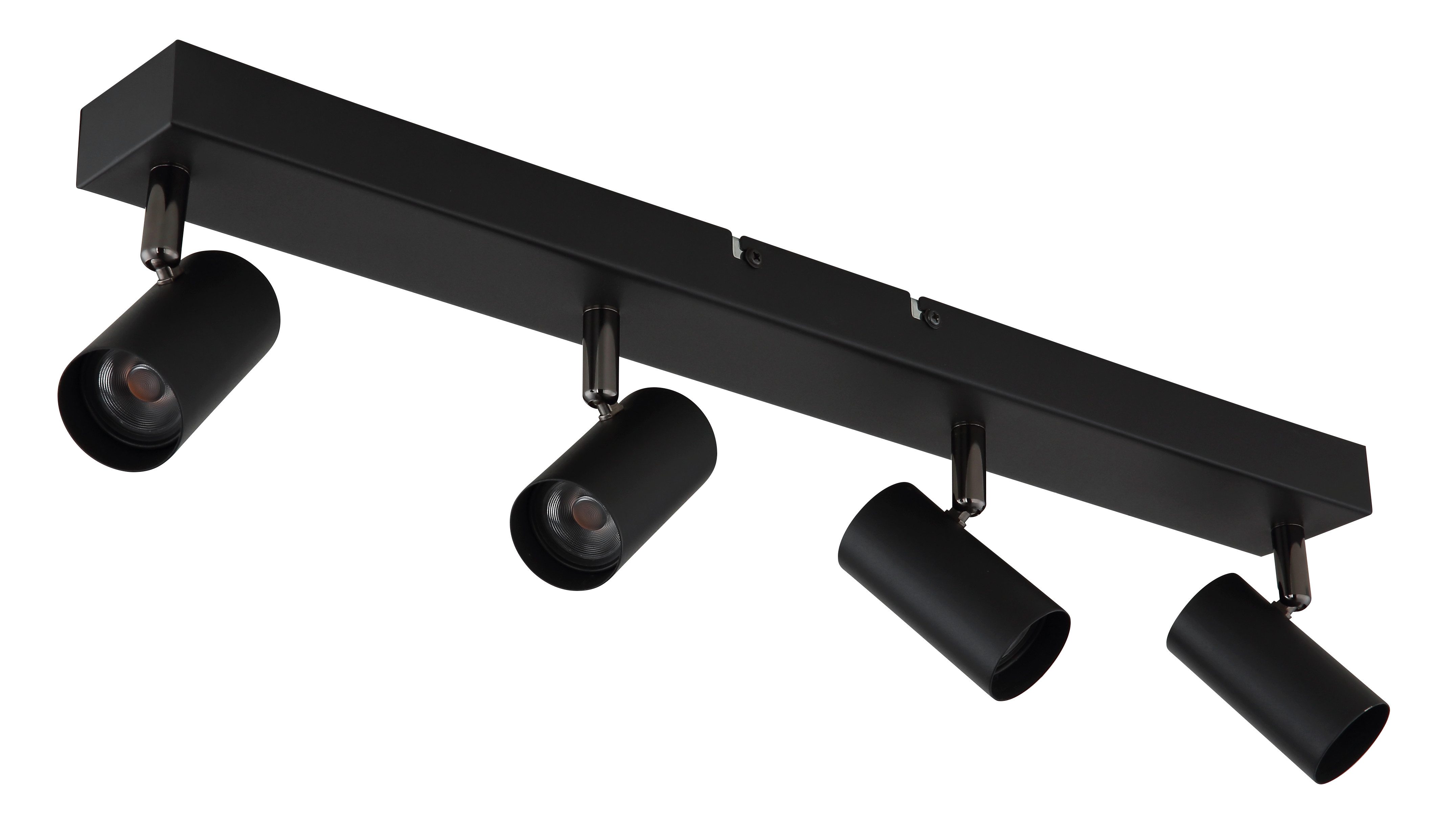 GLOBO LIGHTING Deckenspot ESTE, LED fest integriert, Warmweiß, Schwenkbarer Strahler schwarz matt mit LED 4x 21W