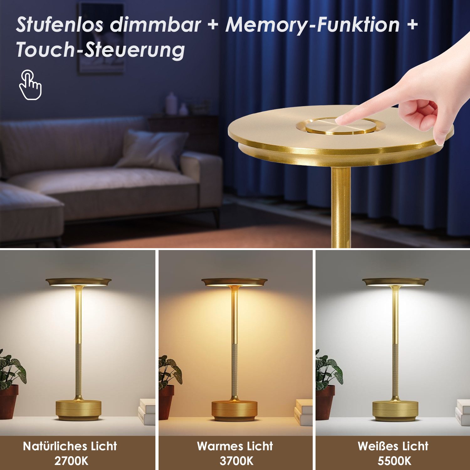 Elegear LED Tischleuchte LED Tischlampe mit günstig online kaufen