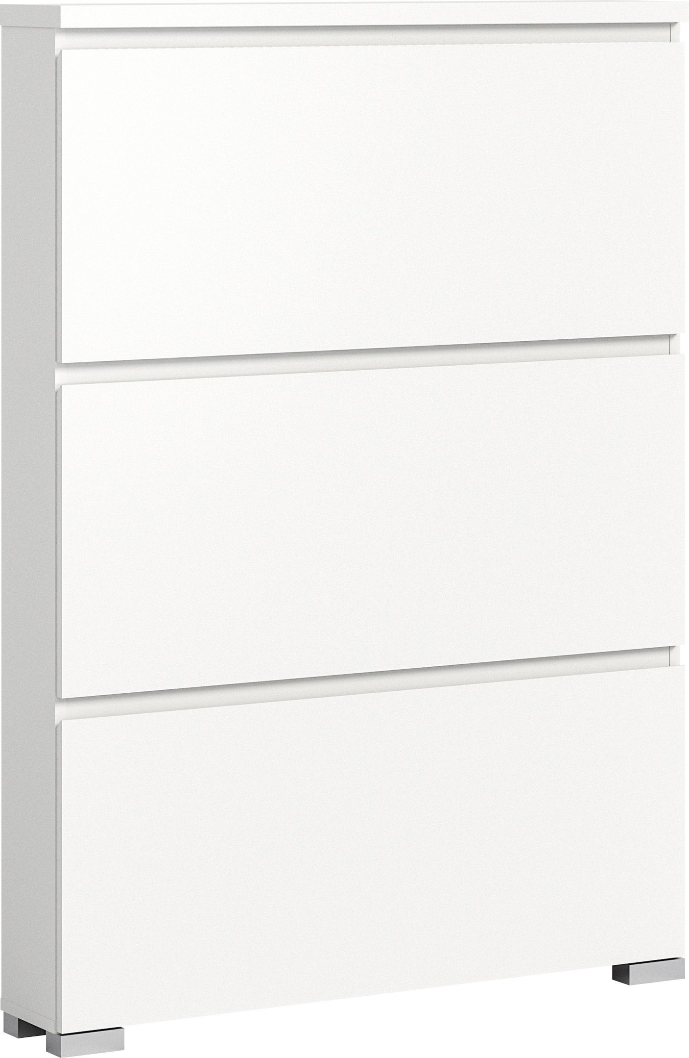 INOSIGN Schuhschrank Skoskap, Tiefe 18cm, 3 Klappen mit Schuhwalze, Platz für 12 Schuhpaare Schuhkipper, Schuhkommode, Schuhregal, Kommode, Anrichte