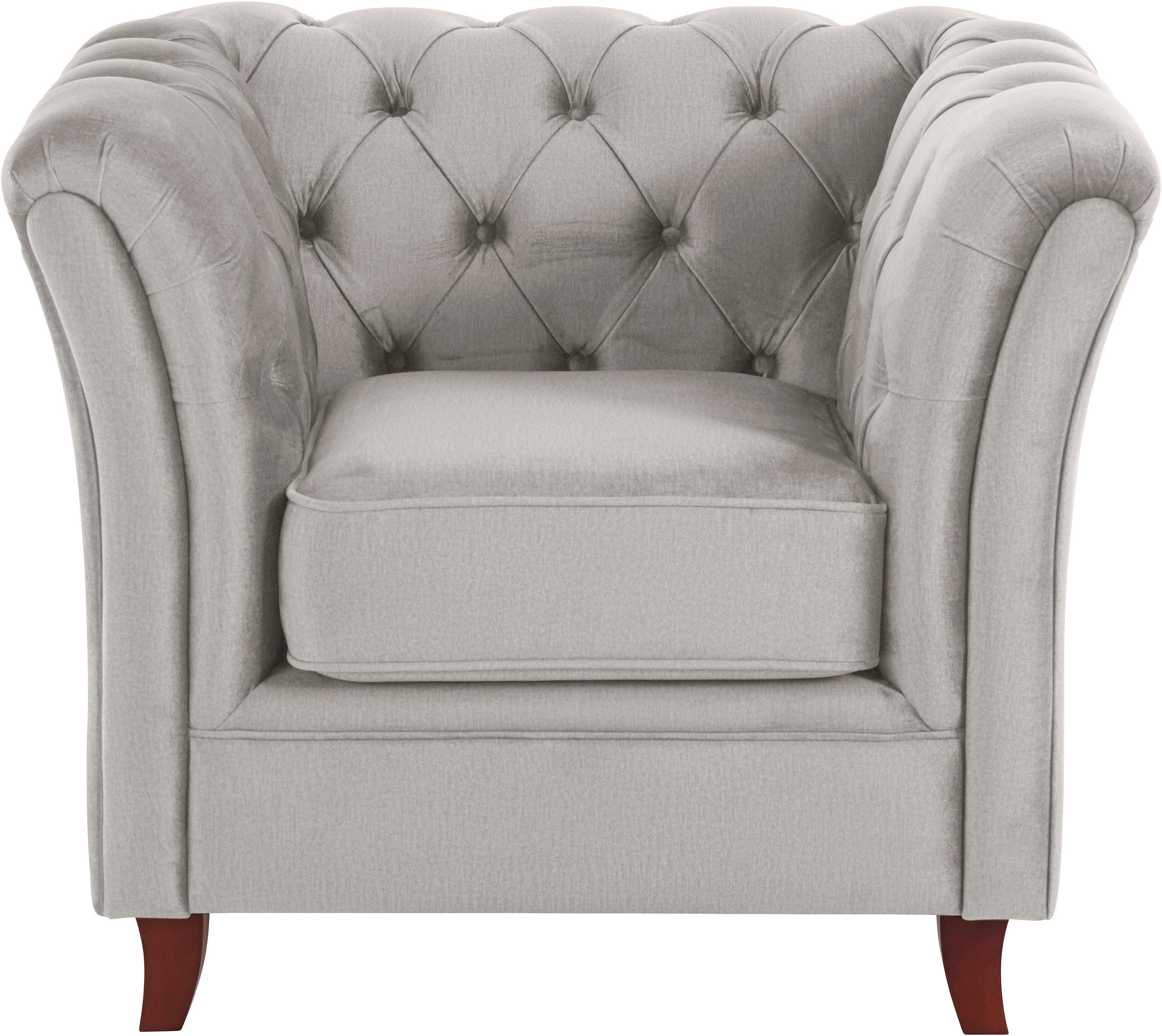Home affaire Chesterfield-Sessel Reims Cocktailsessel, Sessel, mit echter Chesterfield-Knopfheftung, hochwertige Verarbeitung