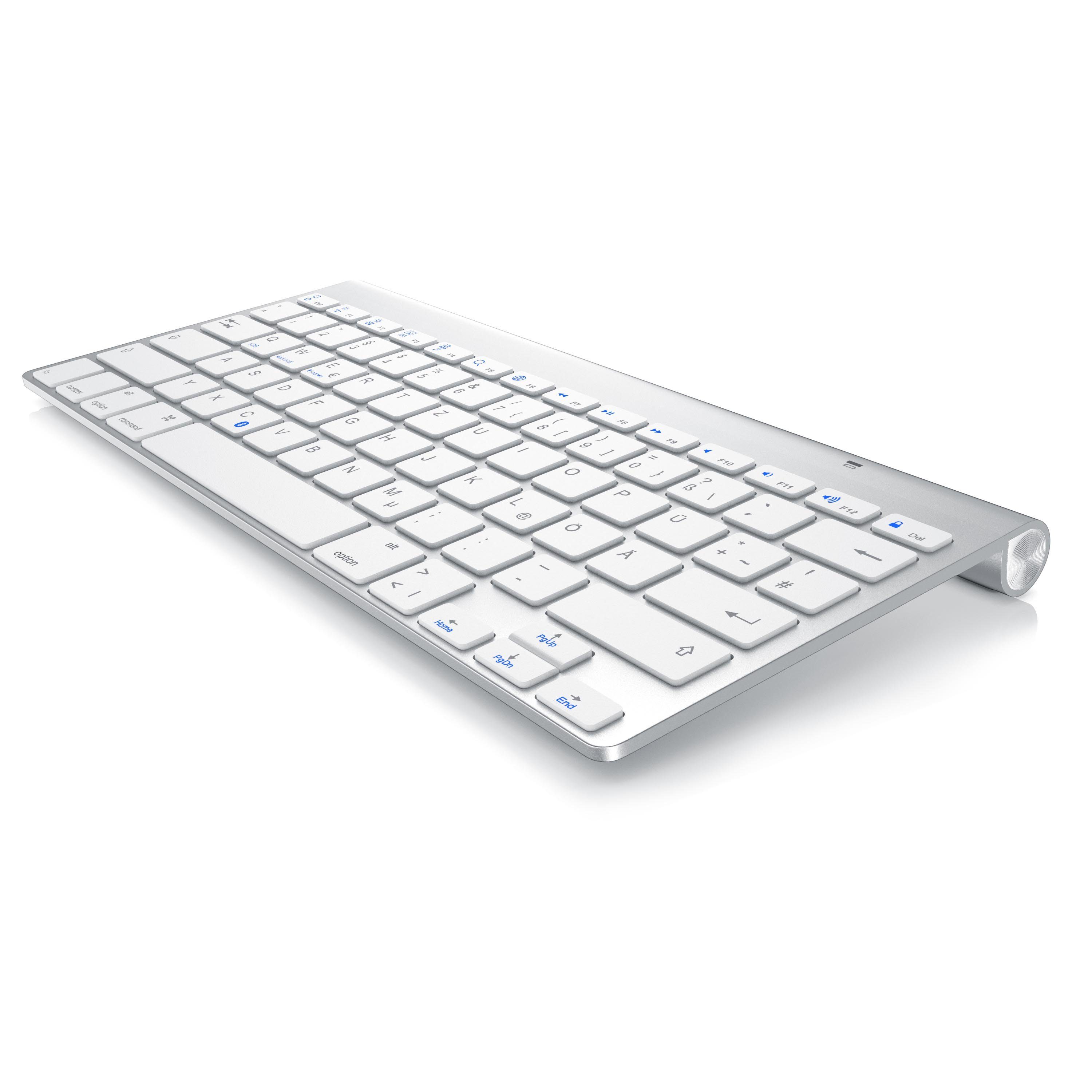Aplic Wireless-Tastatur (Bluetooth-Keyboard für iOS, Android, Windows, QWERTZ Layout)