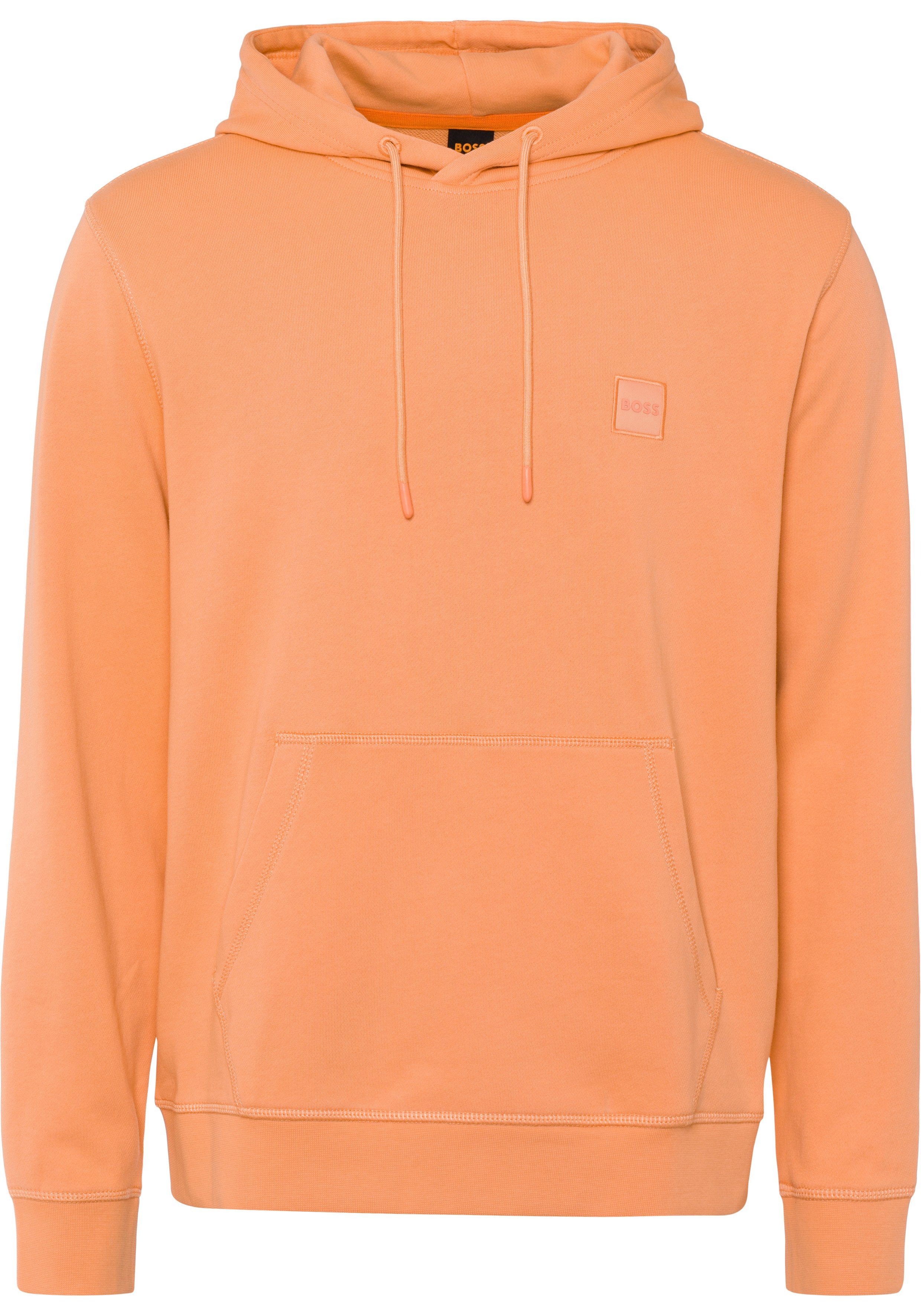 BOSS ORANGE Kapuzensweatshirt Wetalk (1-tlg) mit gesticktem BOSS Markenlabel light/pastell_orange